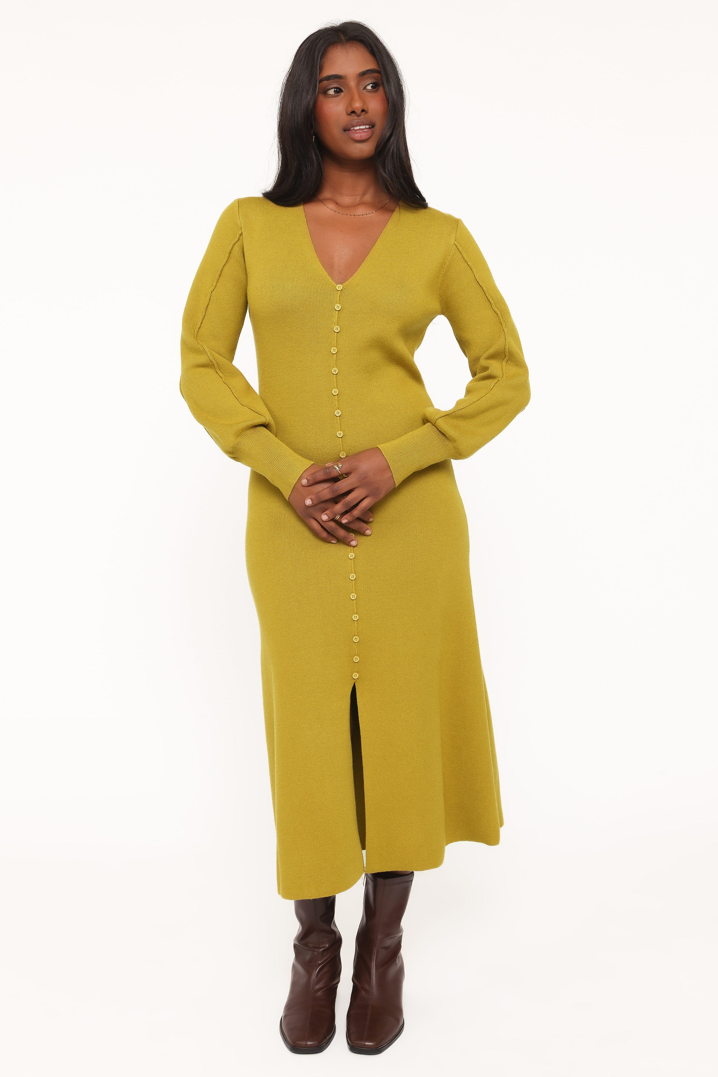DRESSES Ellen Knit Maxi Dress - Burnished Gold