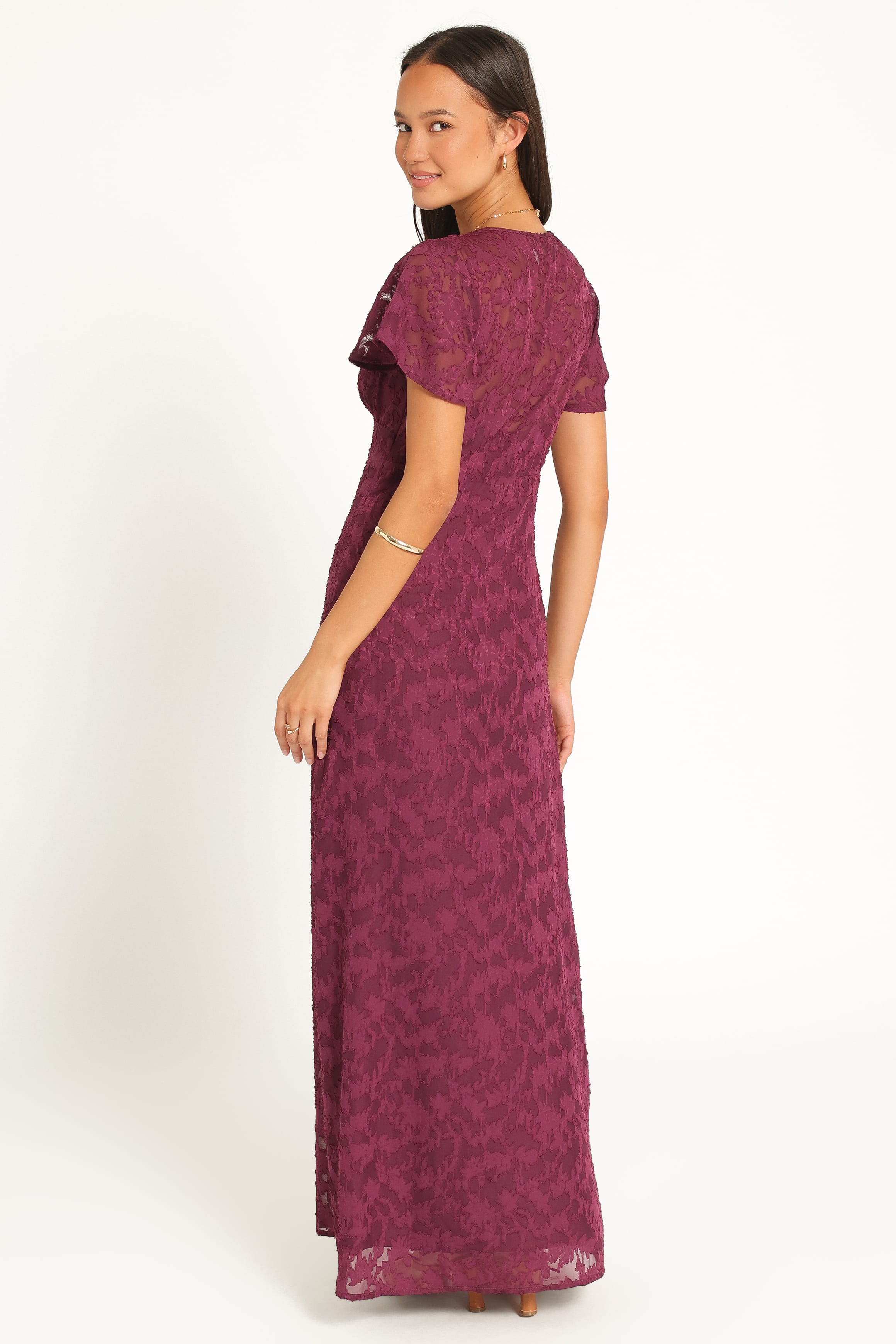 DRESSES Emmy Jacquard Maxi Dress - Grape Purple