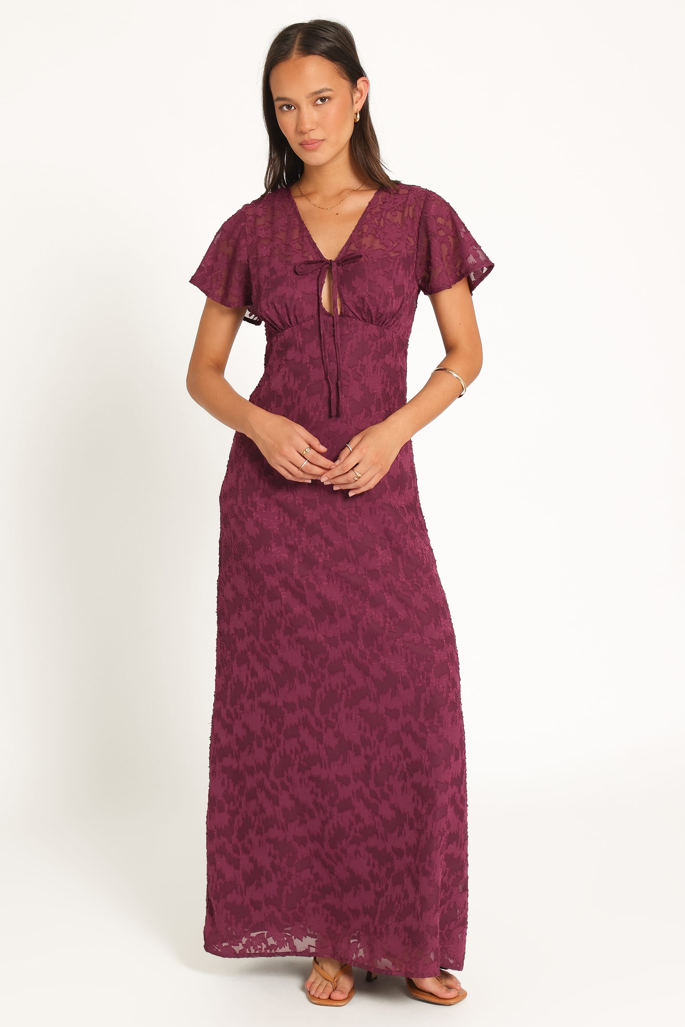 DRESSES Emmy Jacquard Maxi Dress - Grape Purple