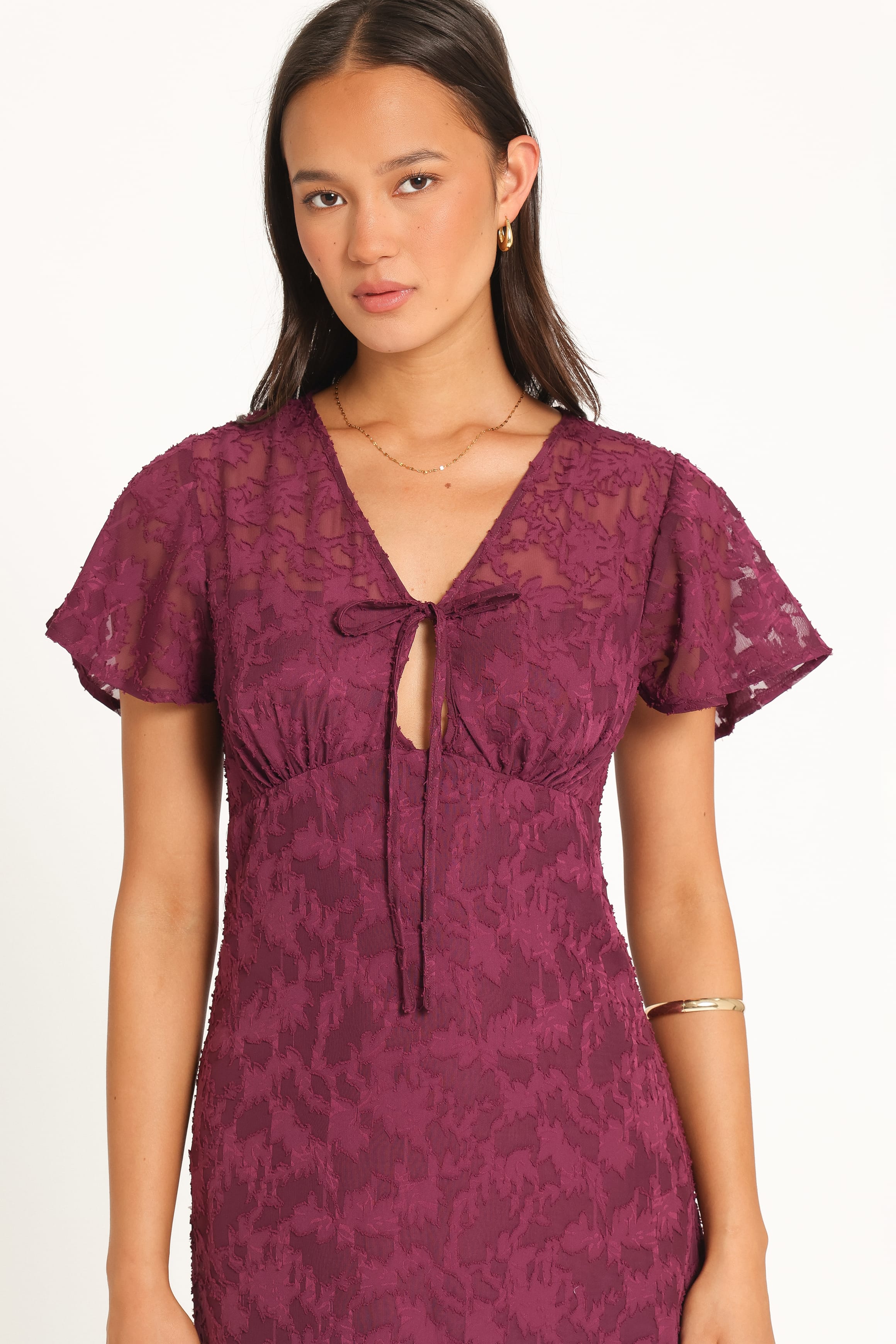 DRESSES Emmy Jacquard Maxi Dress - Grape Purple