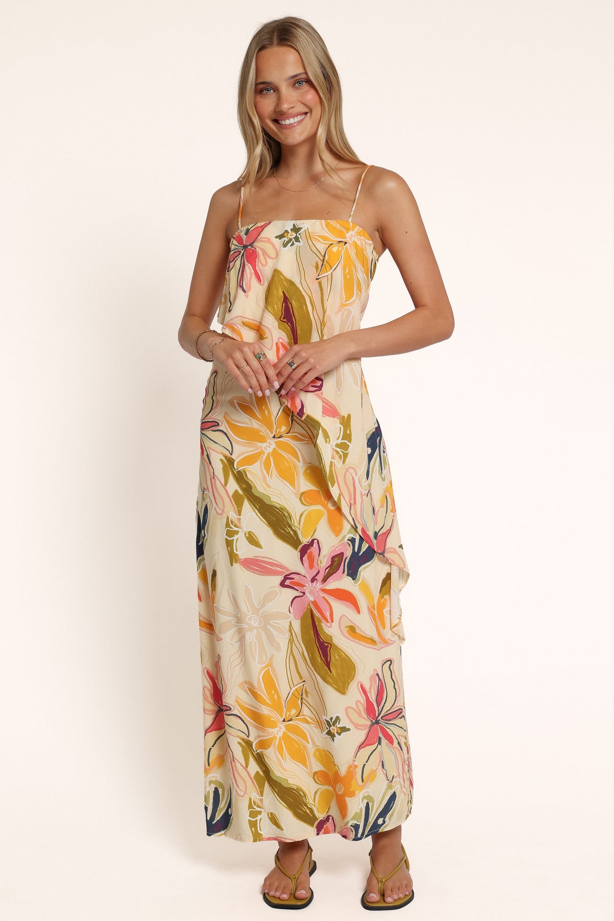 DRESSES Florenza Maxi Dress - Yellow Floral
