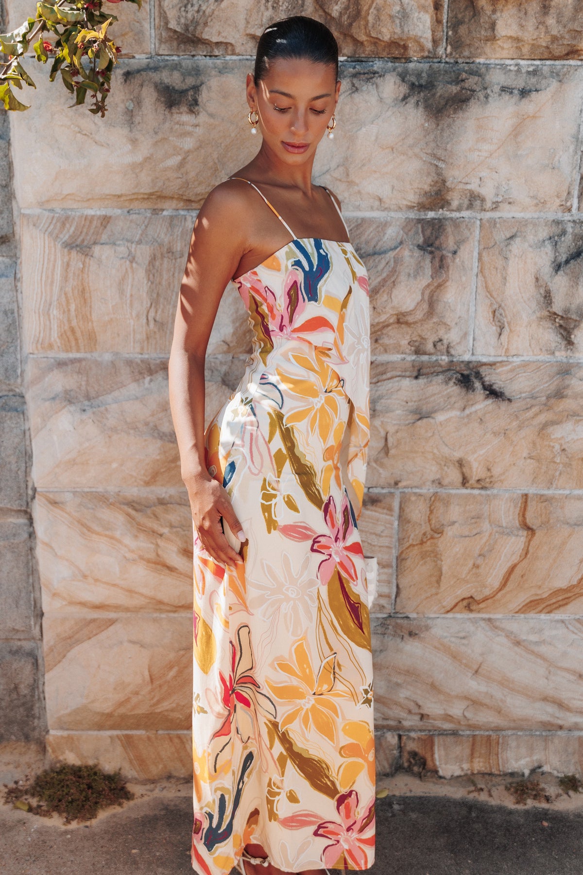 DRESSES Florenza Maxi Dress - Yellow Floral