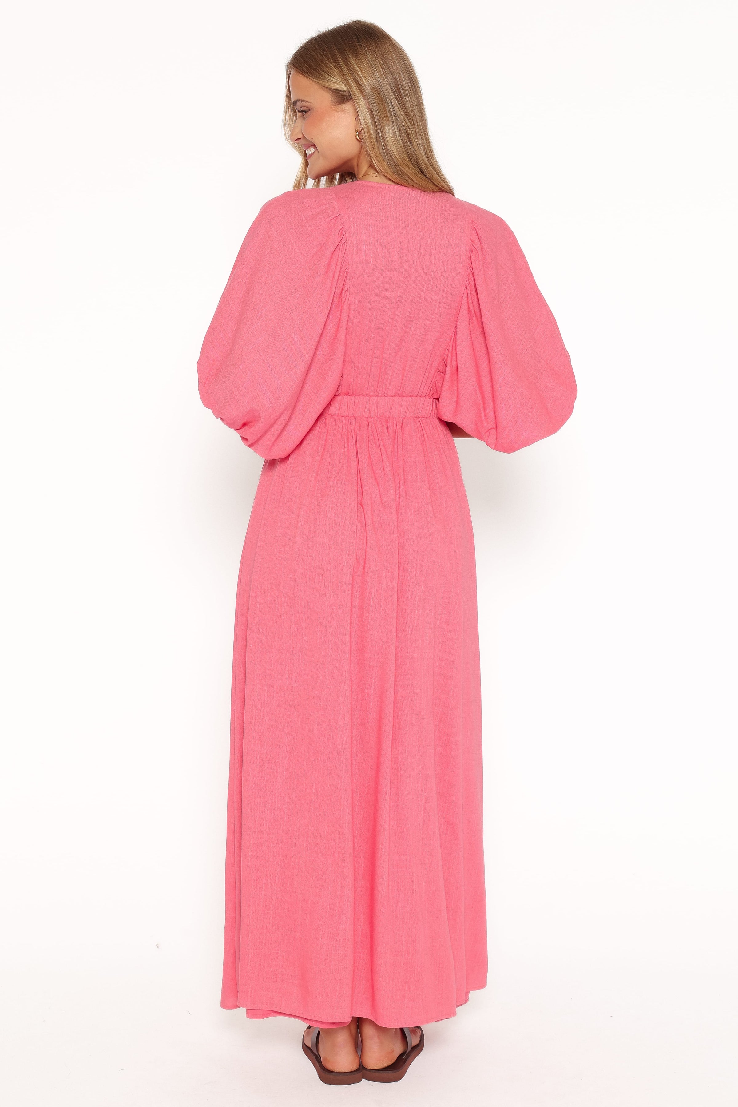 DRESSES Gianna Puff Sleeve Maxi Dress - Pink