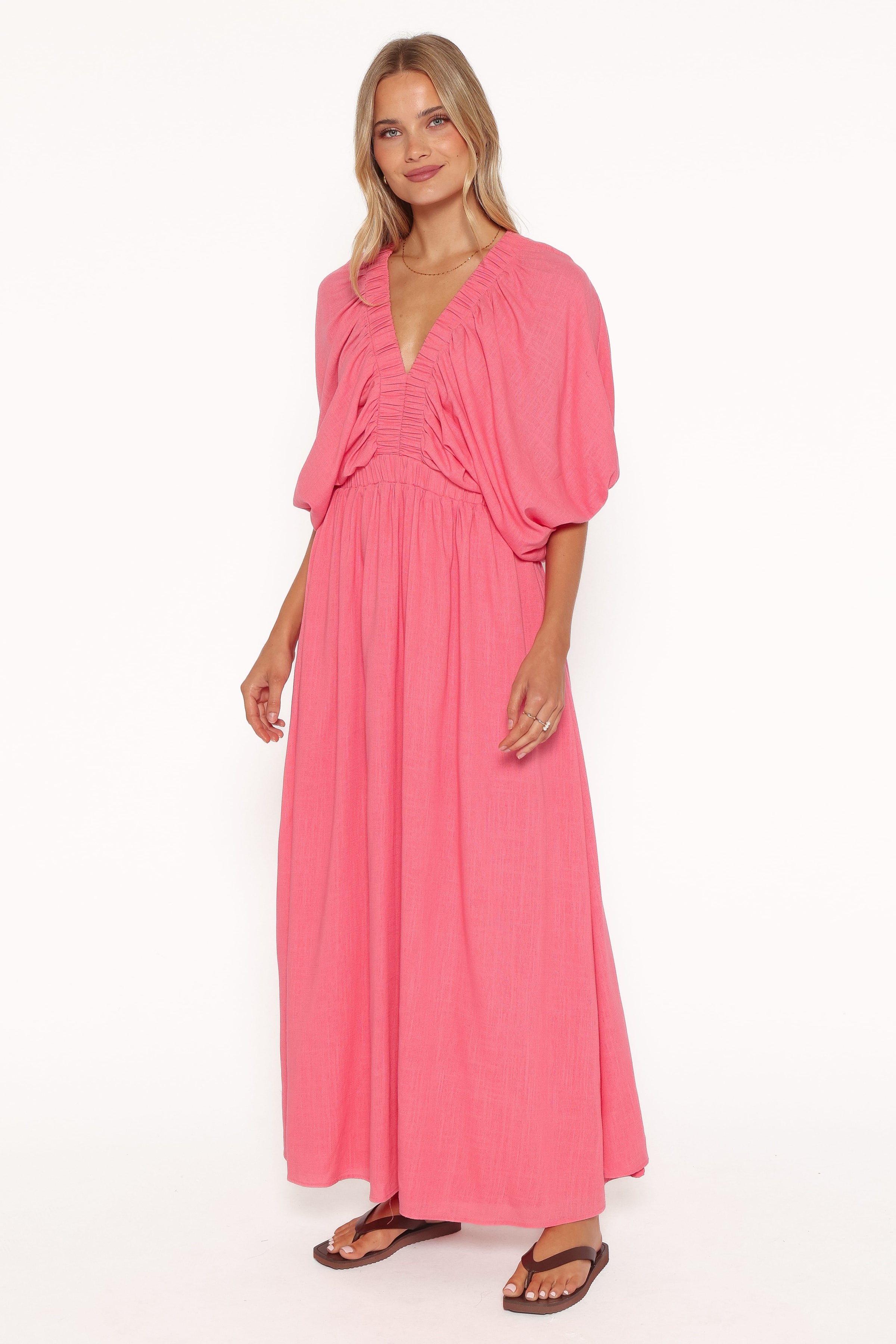 DRESSES Gianna Puff Sleeve Maxi Dress - Pink