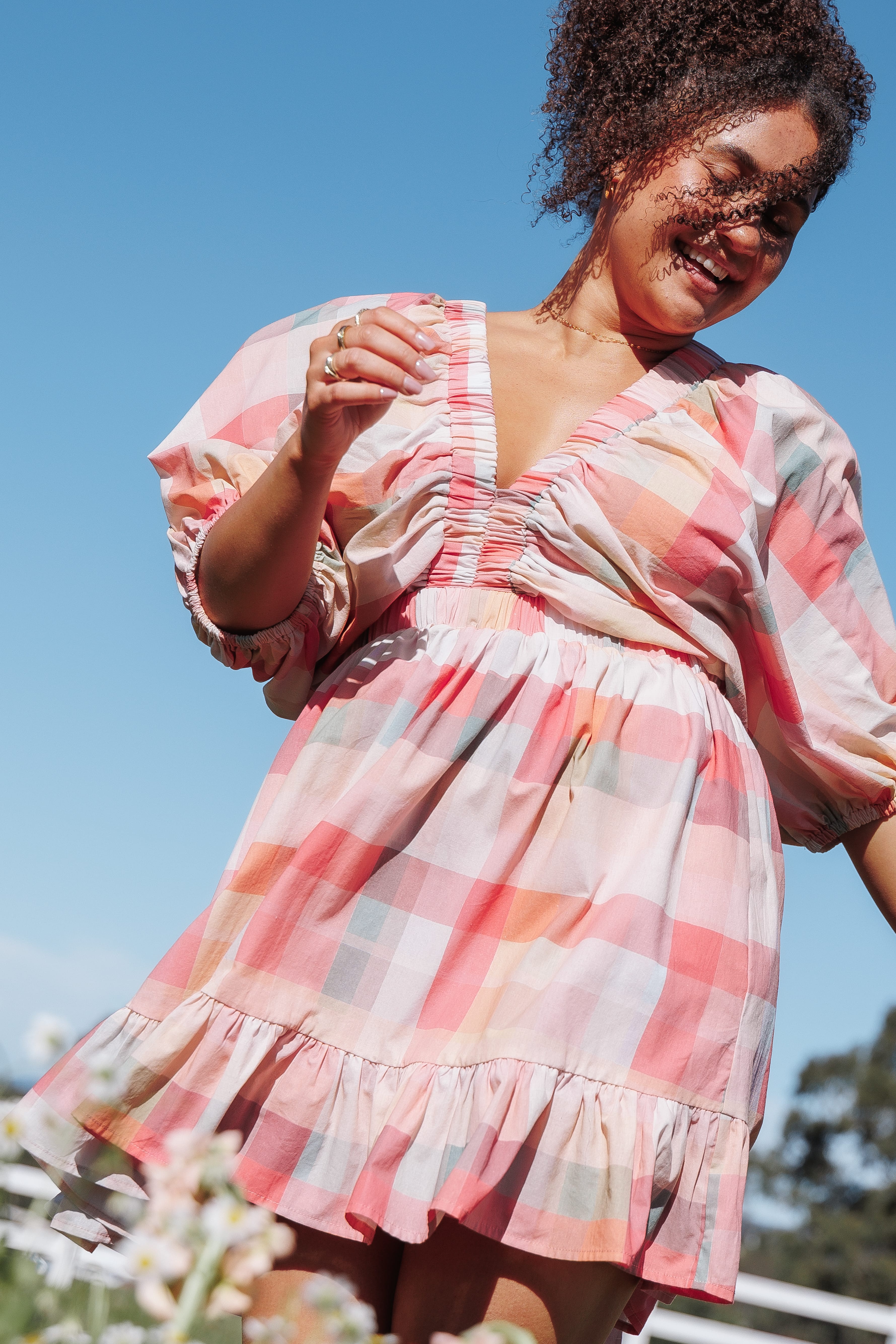 DRESSES Itsy Mini Dress - Pink Picnic Plaid