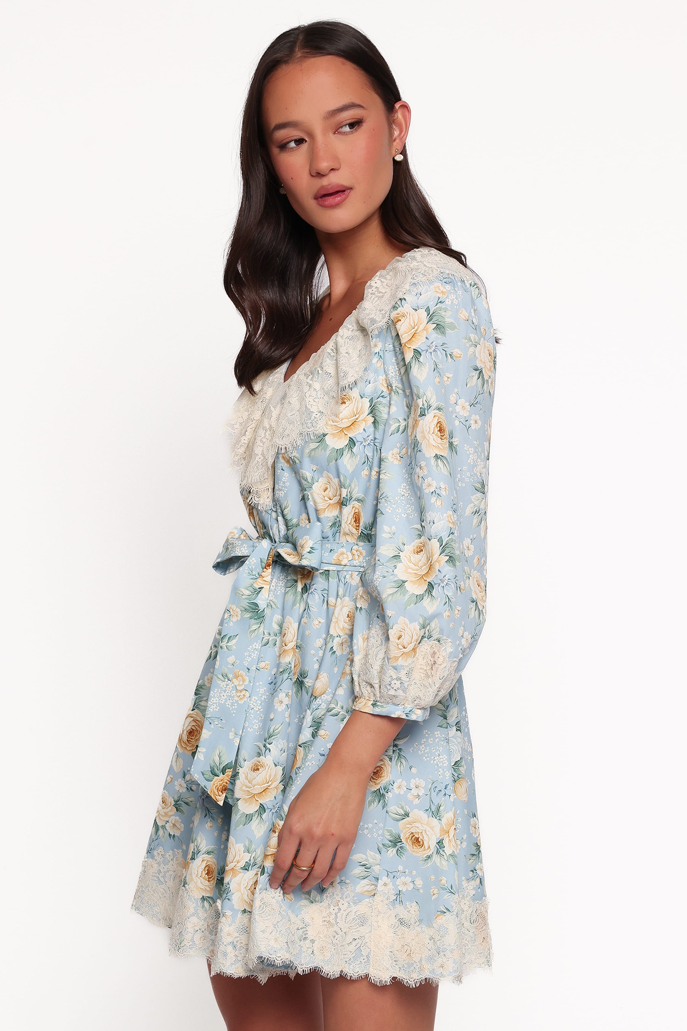DRESSES Jalen Long Sleeve Mini Dress - Blue Vintage Floral