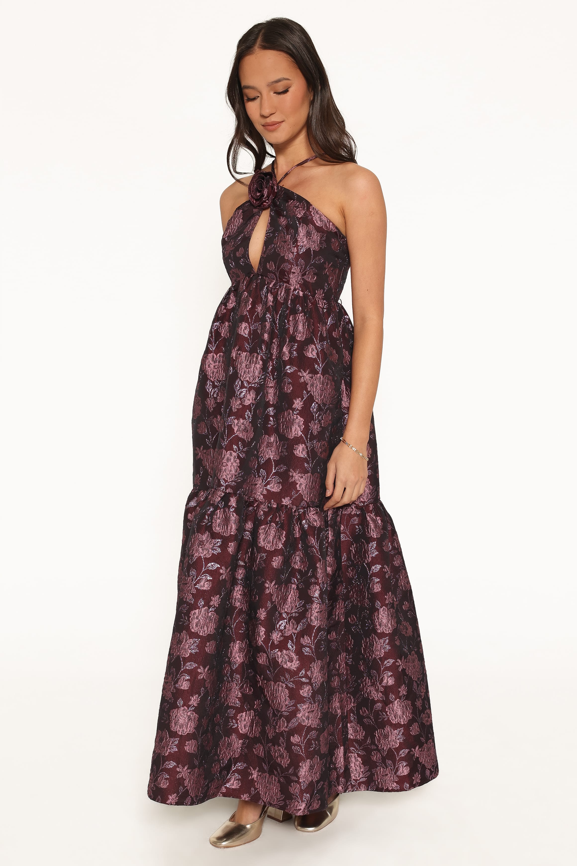 DRESSES Jasminda Maxi Dress - Plum Brocade