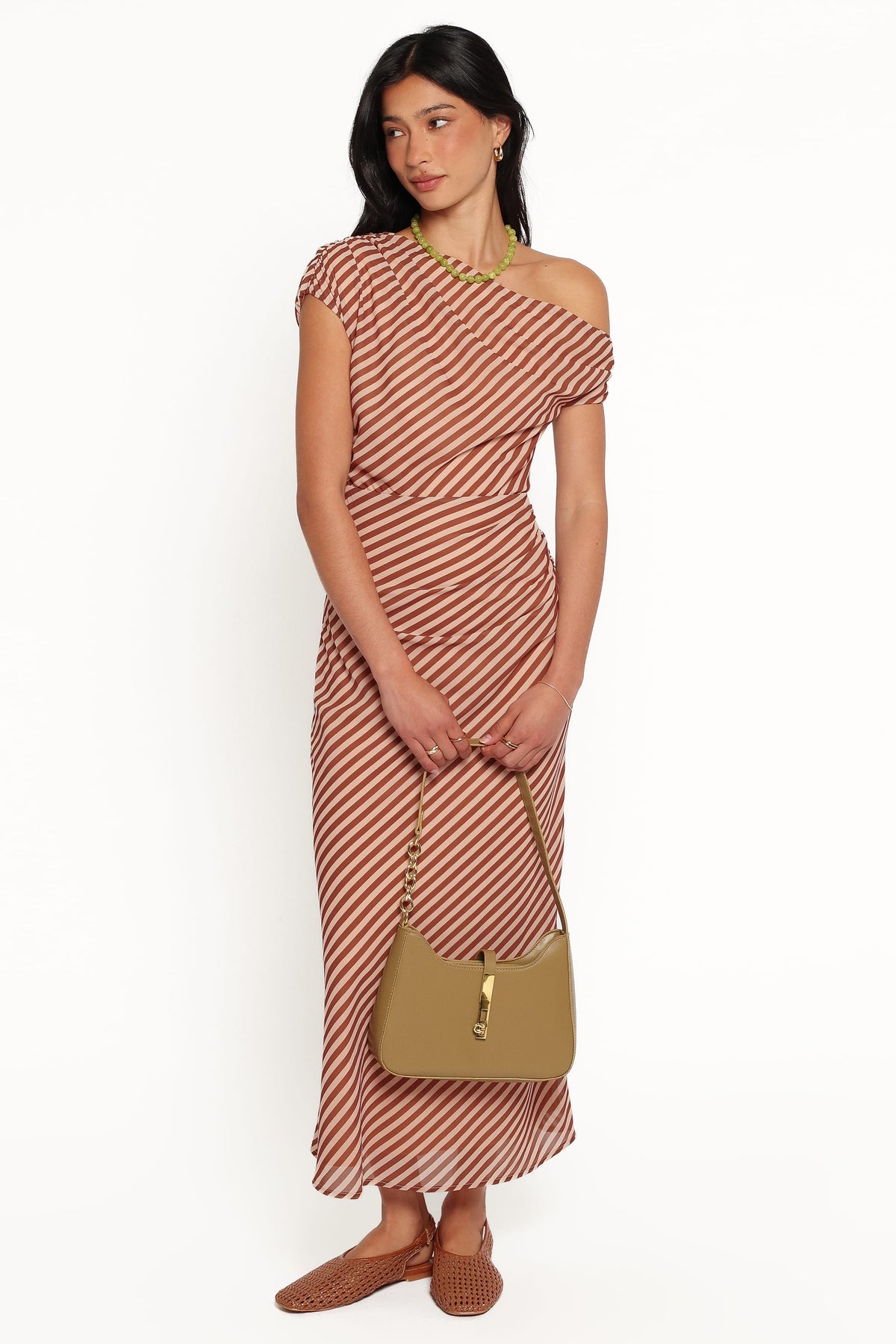 DRESSES Jovita Midi Dress - Brown Stripe
