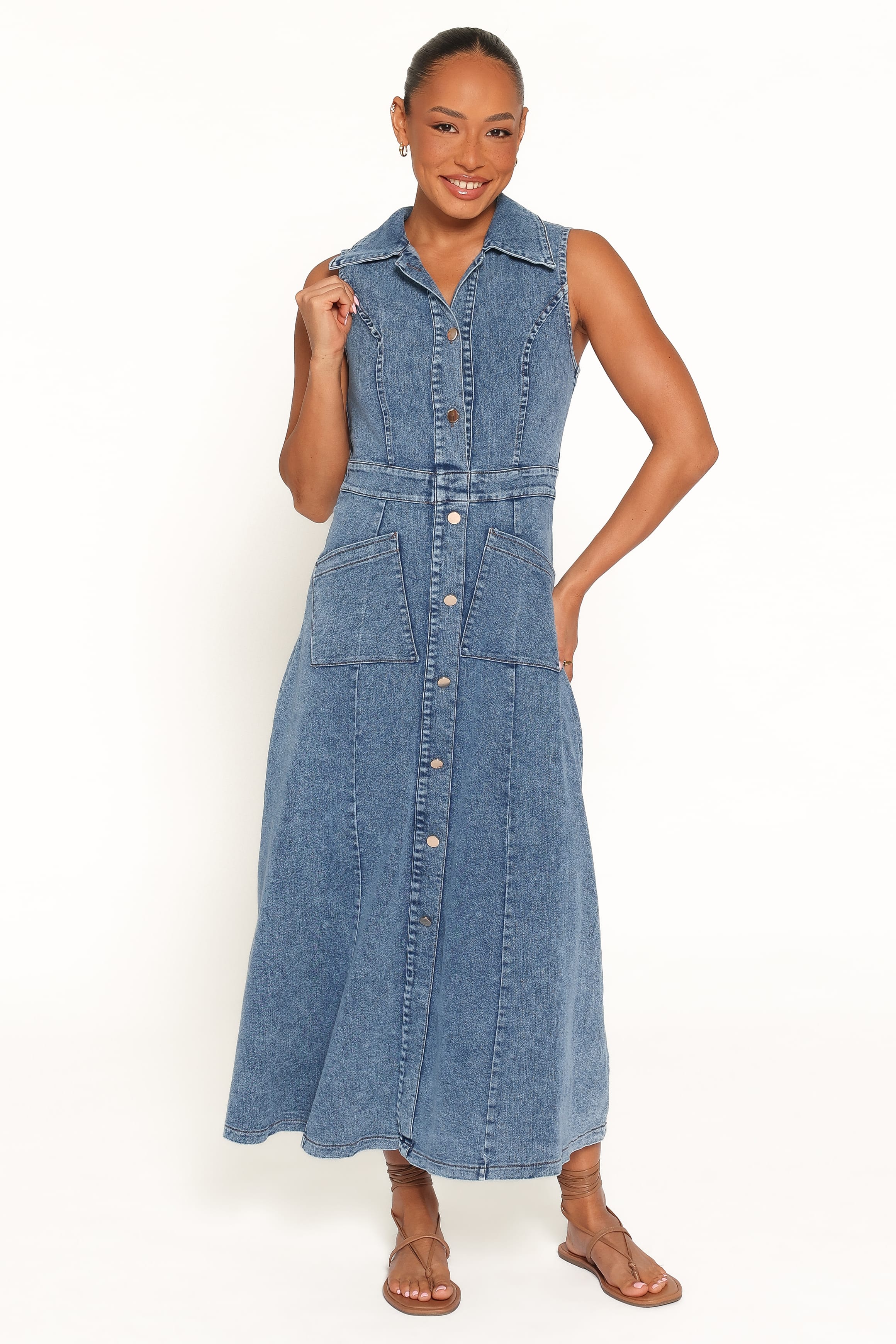 DRESSES Jye Maxi Dress - Med Denim