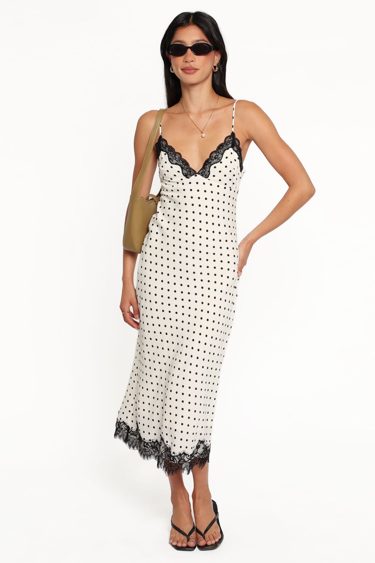 DRESSES Kalista Midi Dress - Cream Polka Dot