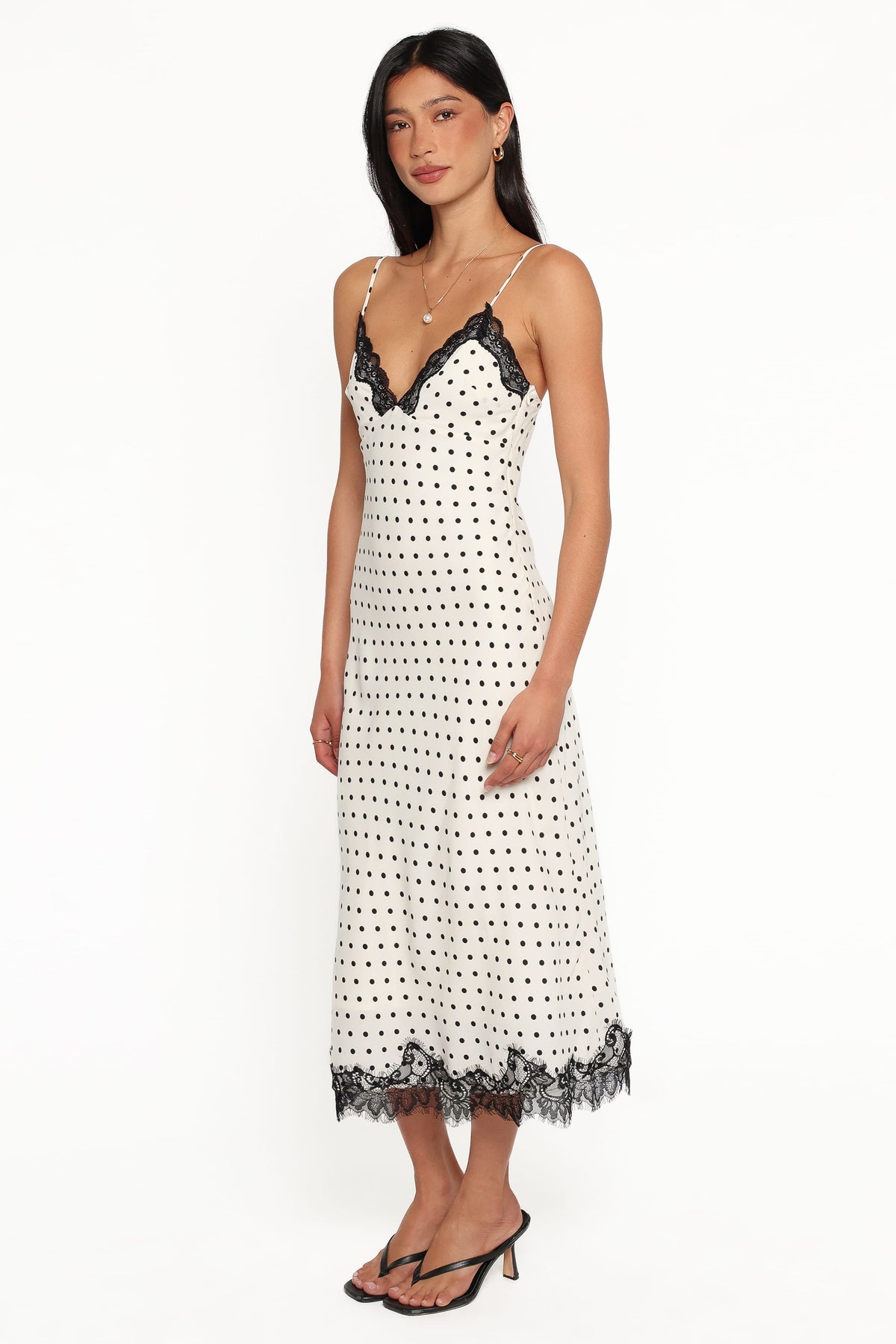 DRESSES Kalista Midi Dress - Cream Polka Dot