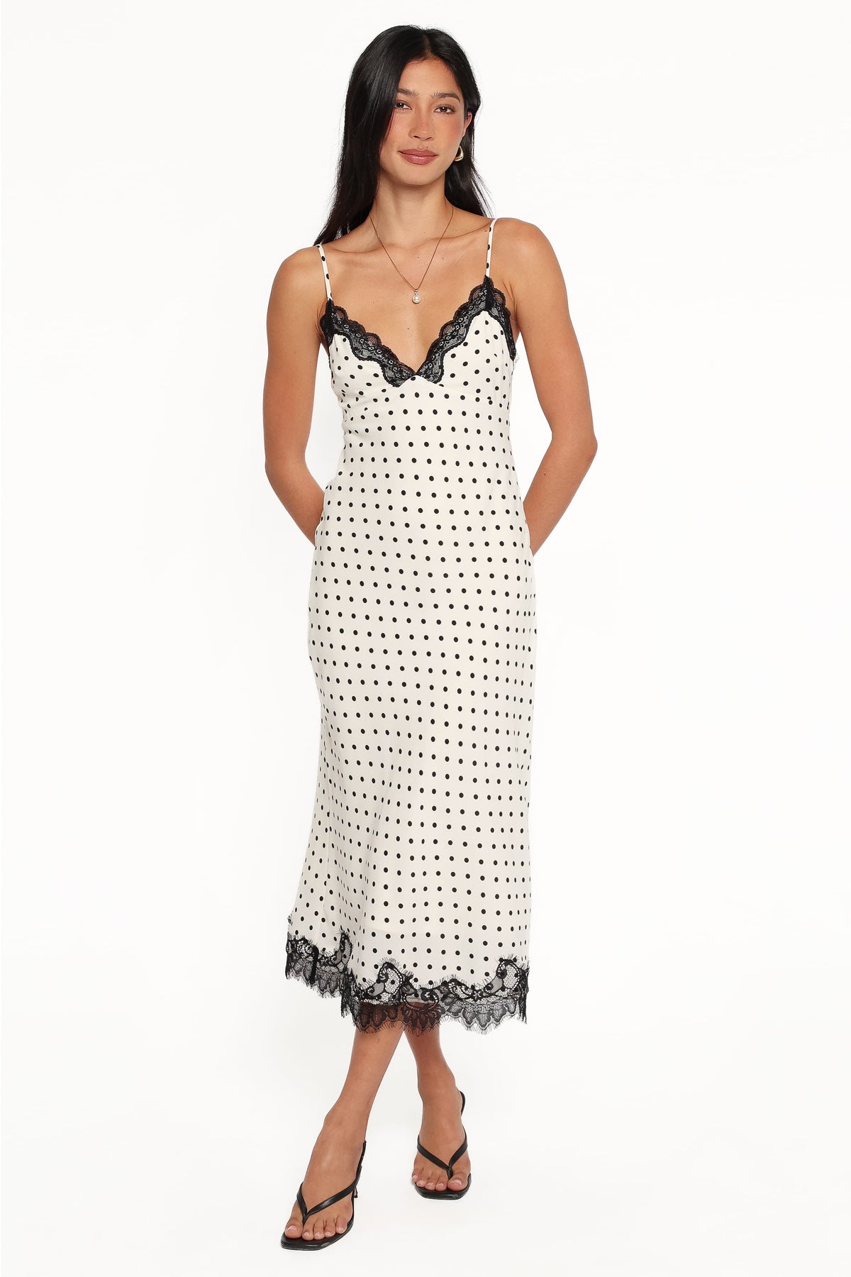 DRESSES Kalista Midi Dress - Cream Polka Dot