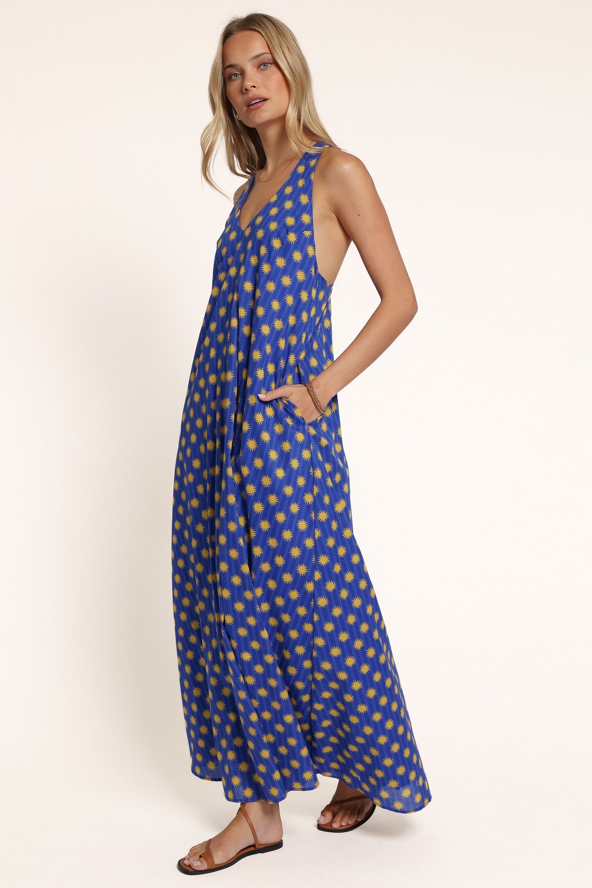 DRESSES Lunelle Maxi Dress - Blue Yellow Sun