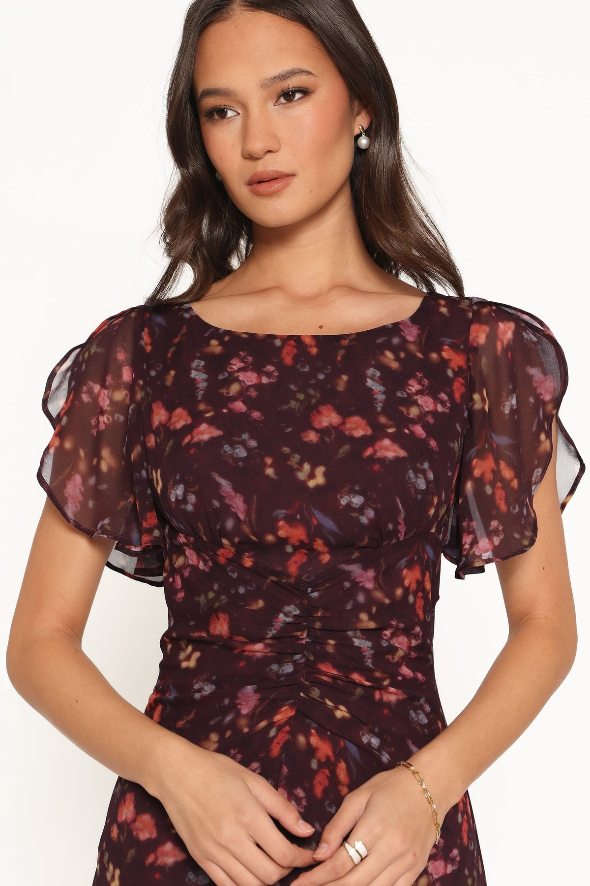 DRESSES Magdalena Maxi Dress - Plum Blurred Floral