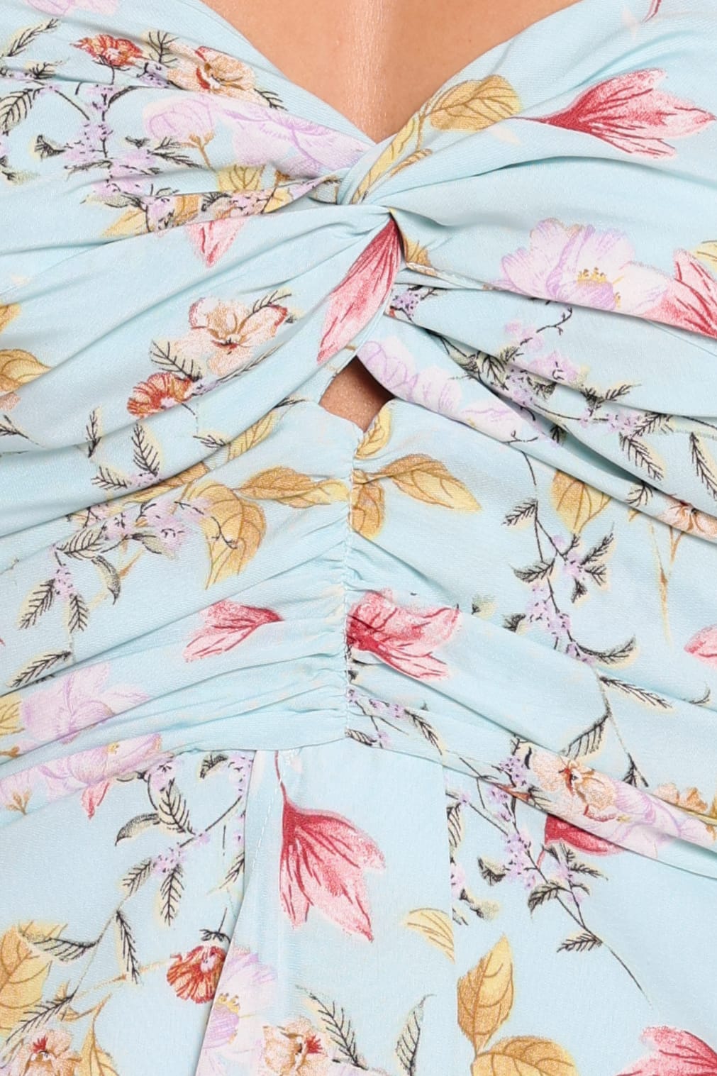 DRESSES Marta Strapless Midi Dress - Blue Floral