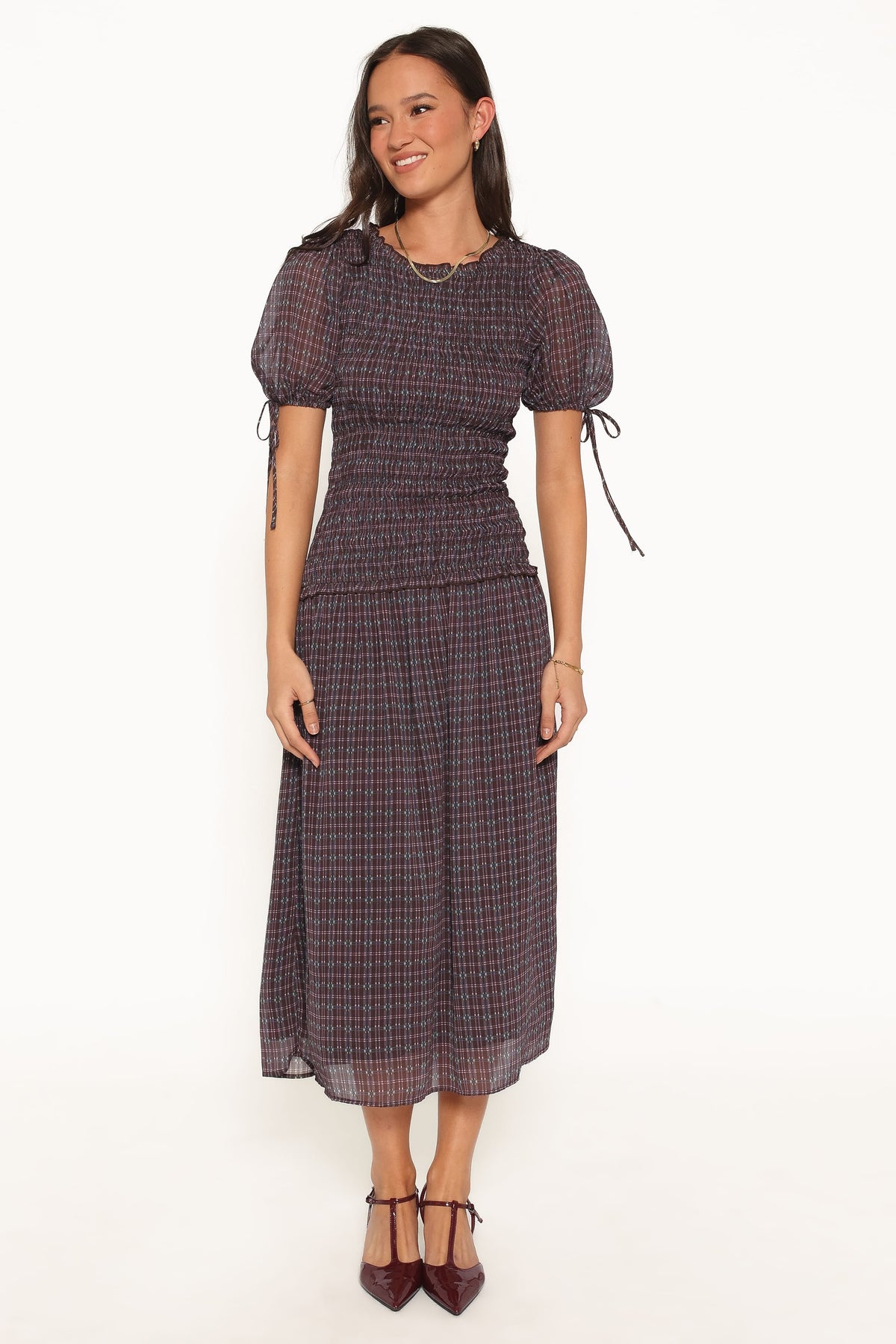 DRESSES Naomi Maxi Dress - Berry Plaid