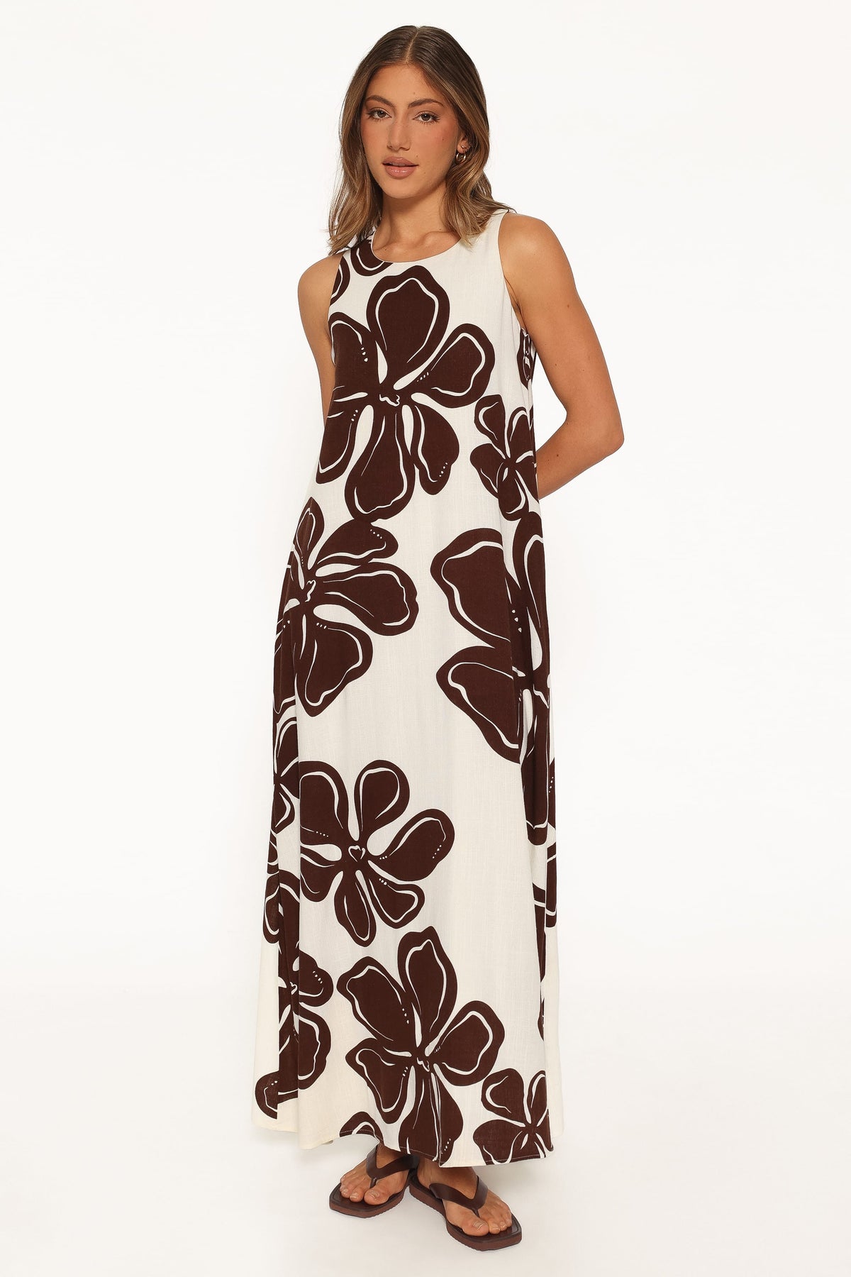 DRESSES Navina Maxi Dress - Brown Floral