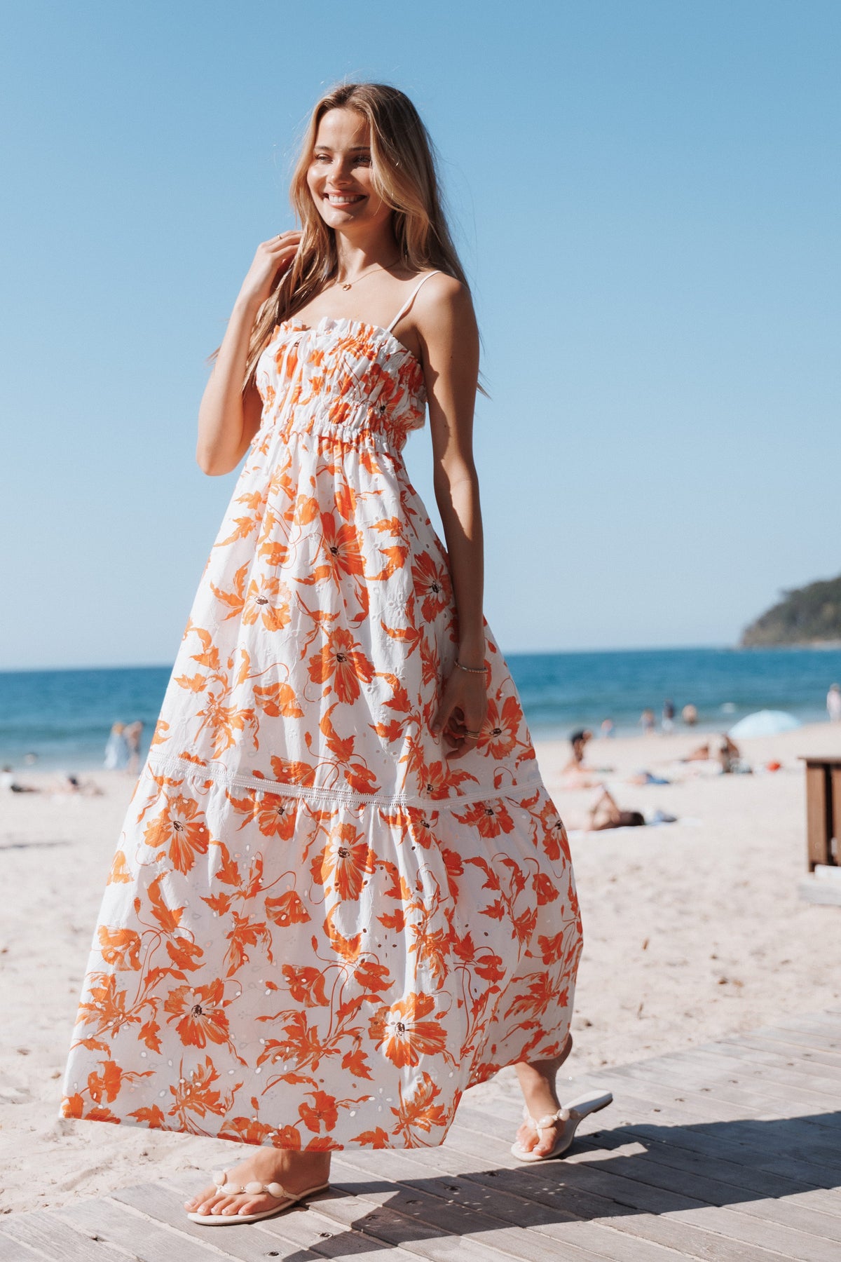 DRESSES Norelle Maxi Dress - Orange Floral