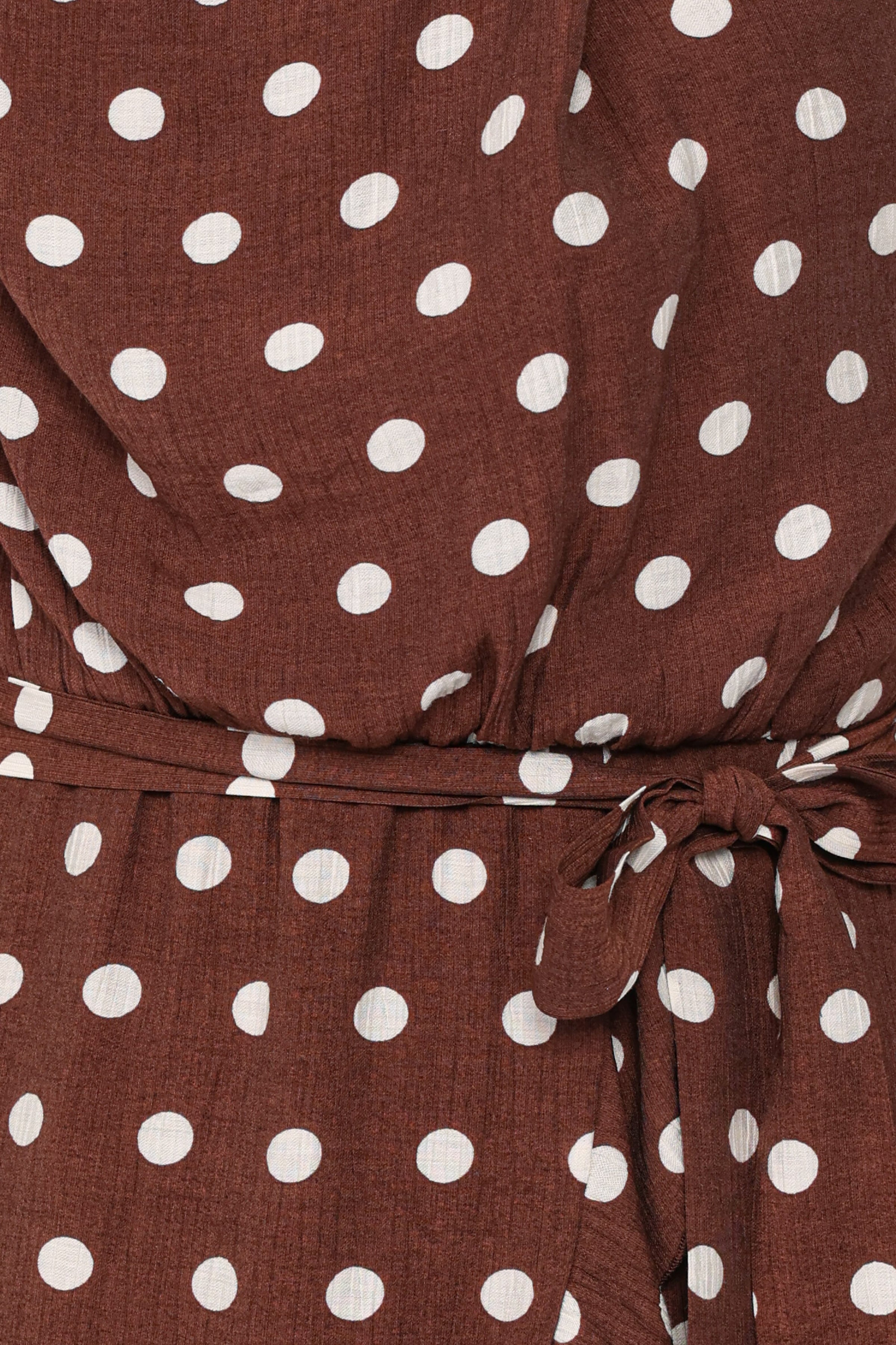 DRESSES Olana Midi Dress - Brown Polka Dot