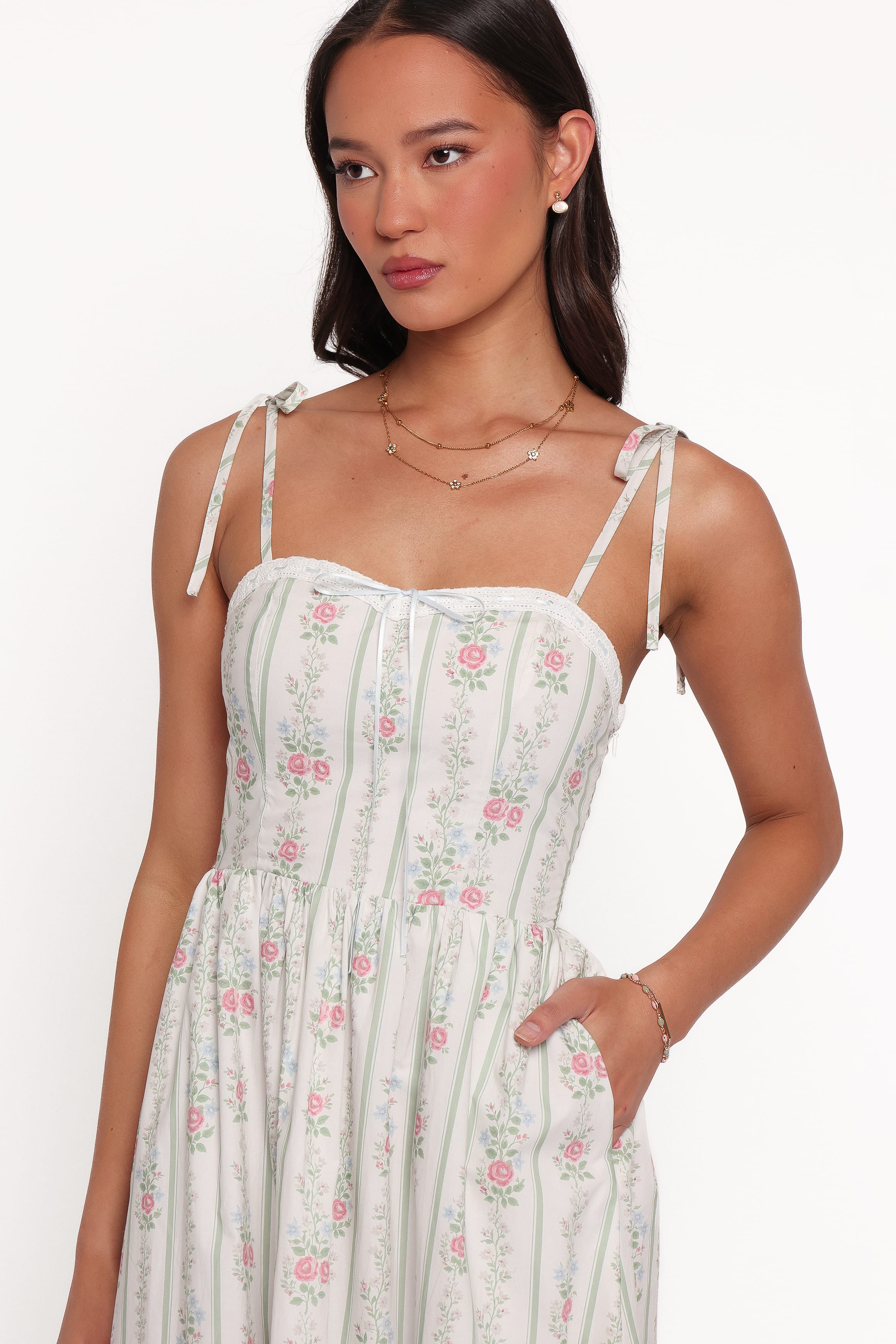 DRESSES Ostrava Maxi Dress - Green Wallpaper Floral