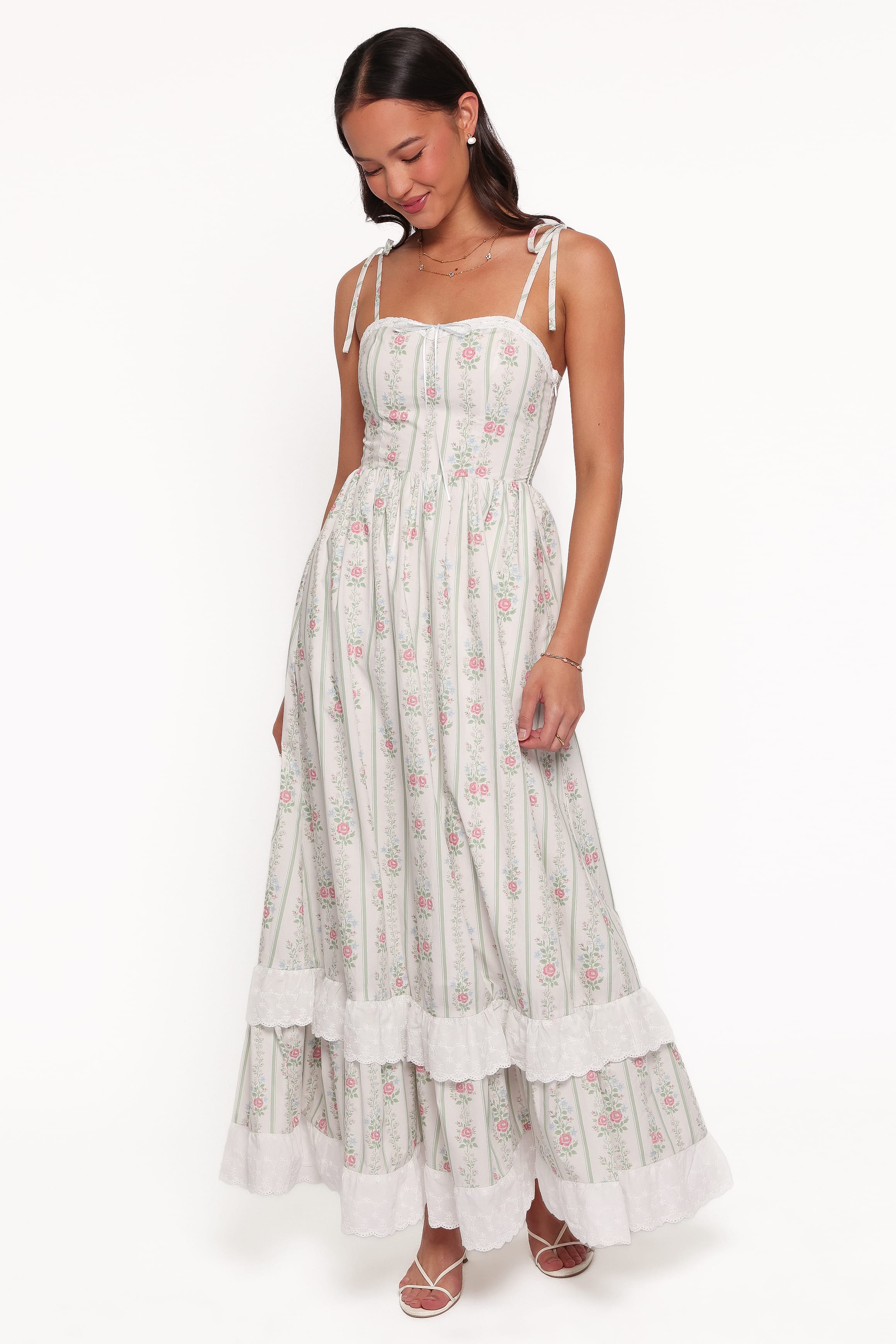 DRESSES Ostrava Maxi Dress - Green Wallpaper Floral