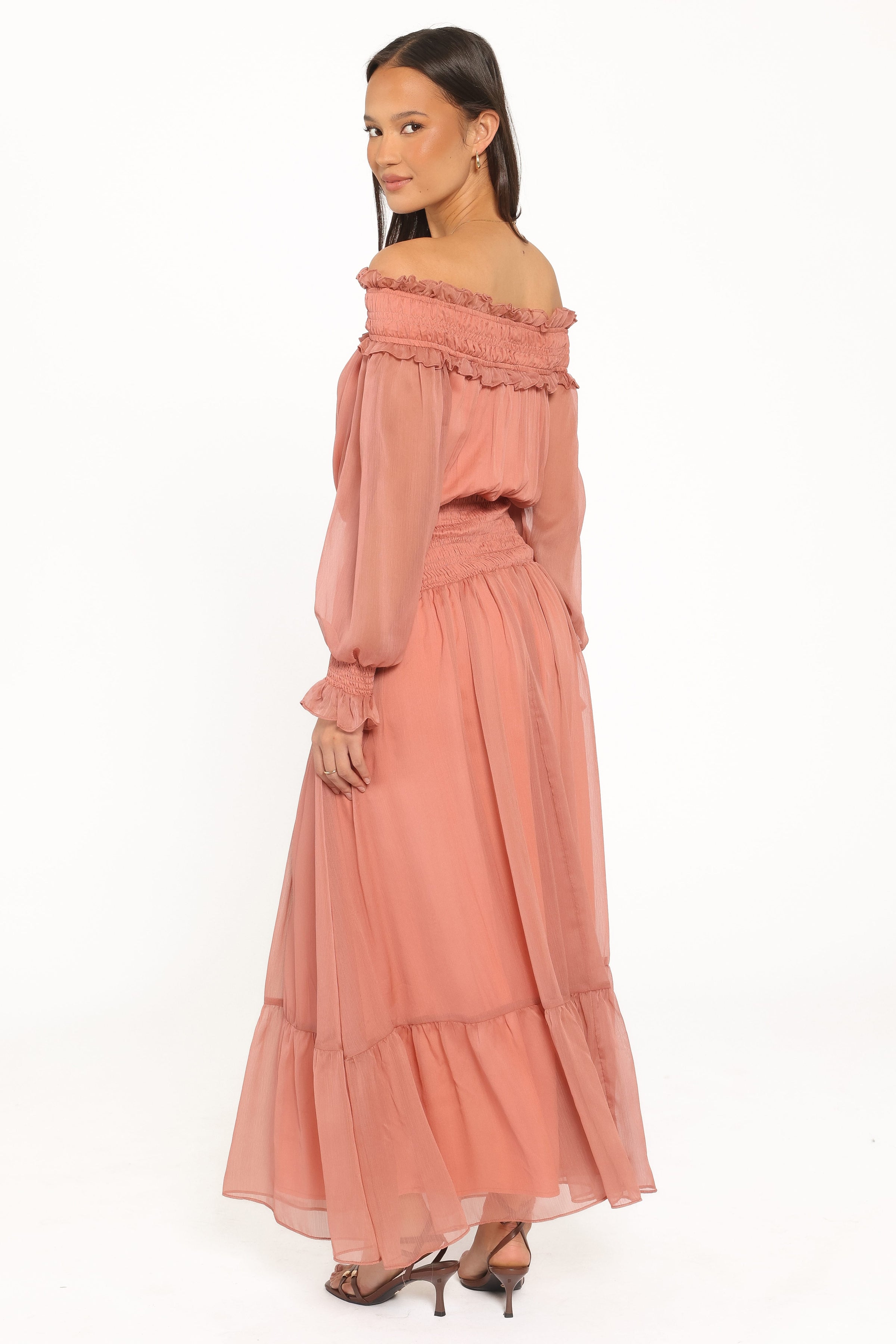 DRESSES Paris Off Shoulder Maxi Dress - Vintage Mauve