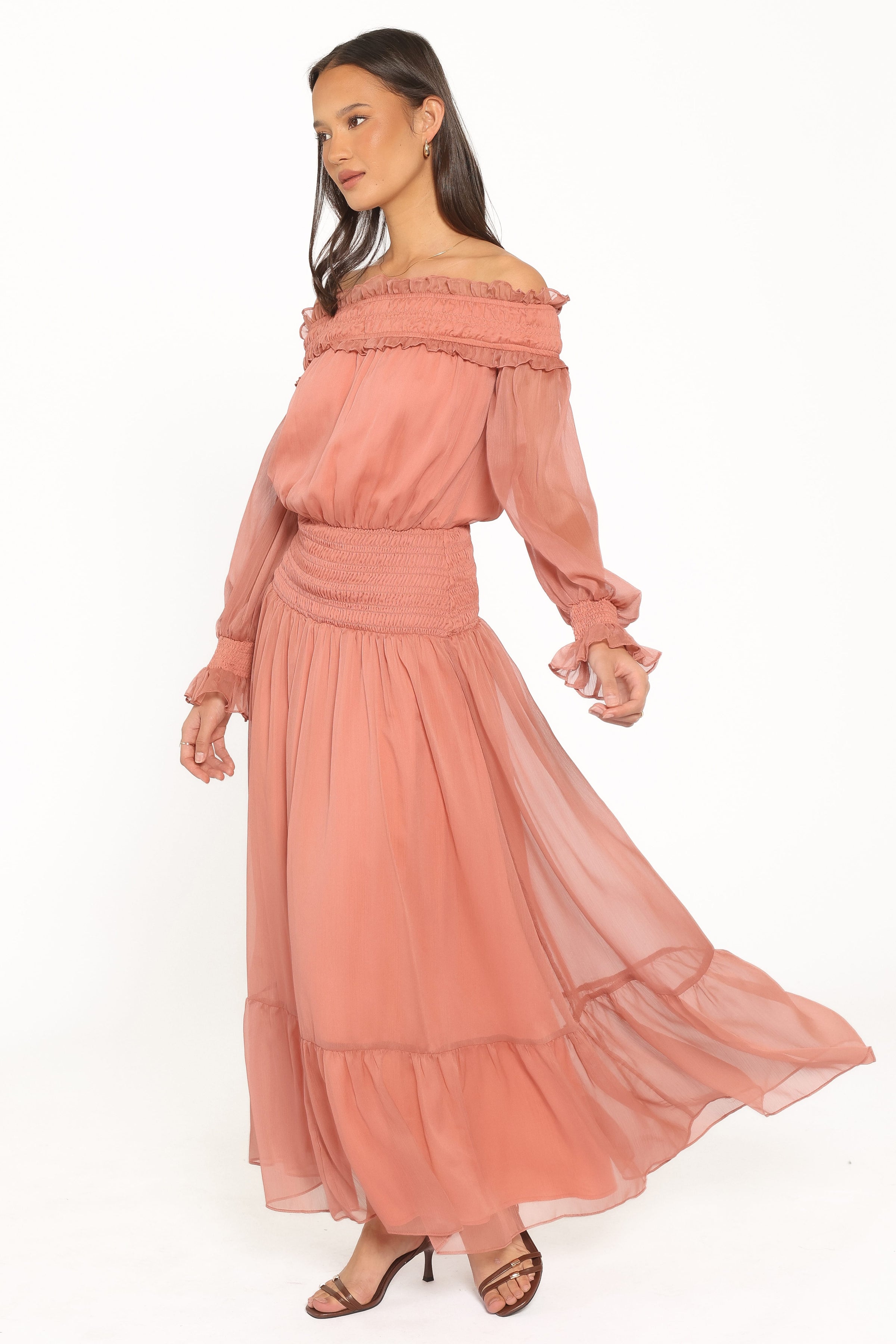 DRESSES Paris Off Shoulder Maxi Dress - Vintage Mauve