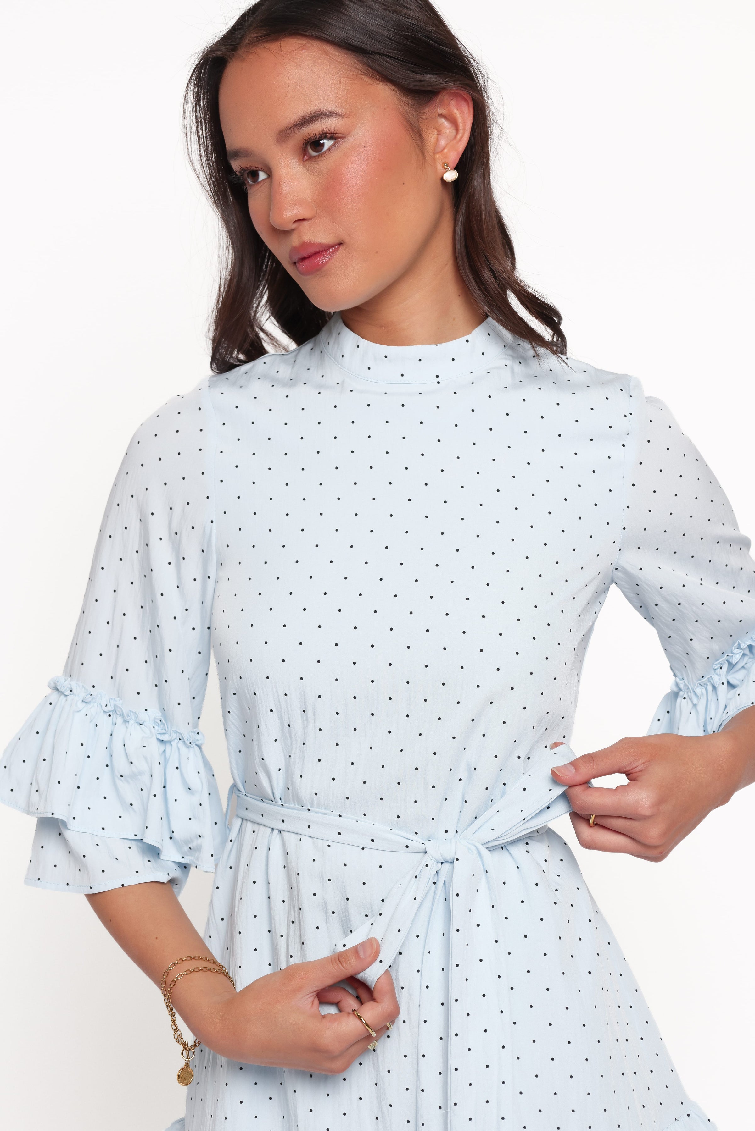 DRESSES Peta Dress - Blue Polka Dot