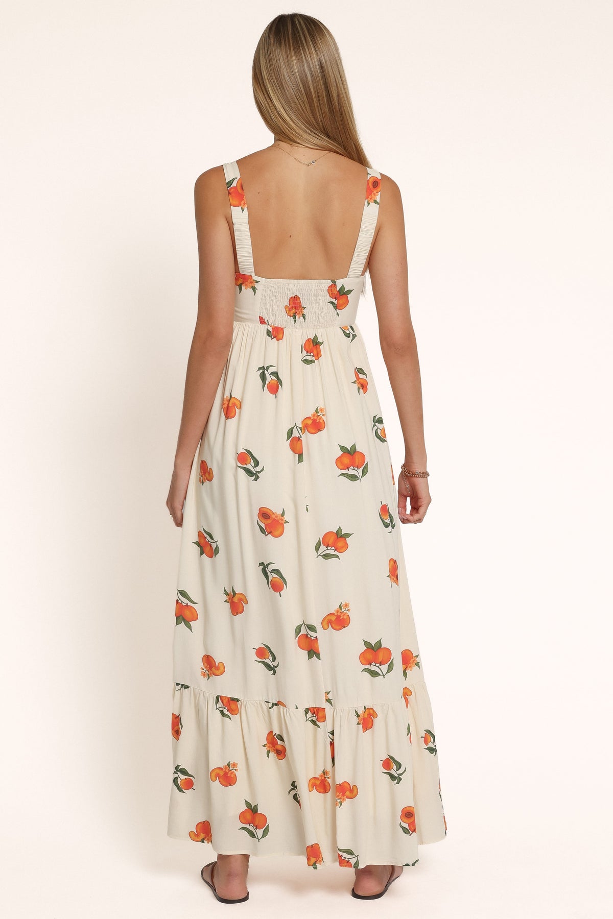 DRESSES Reid Maxi Dress - Cream Peach Print