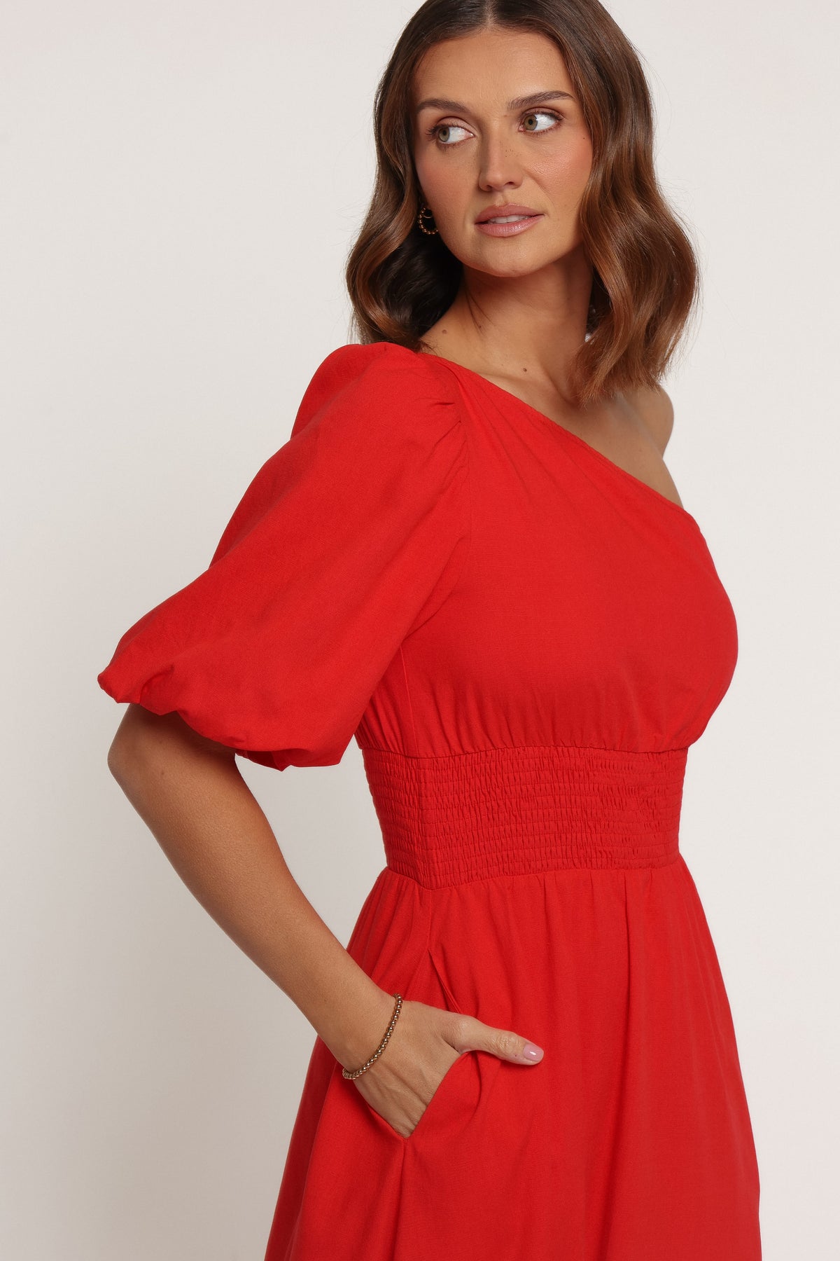 DRESSES Sonja One Shoulder Maxi Dress - Red