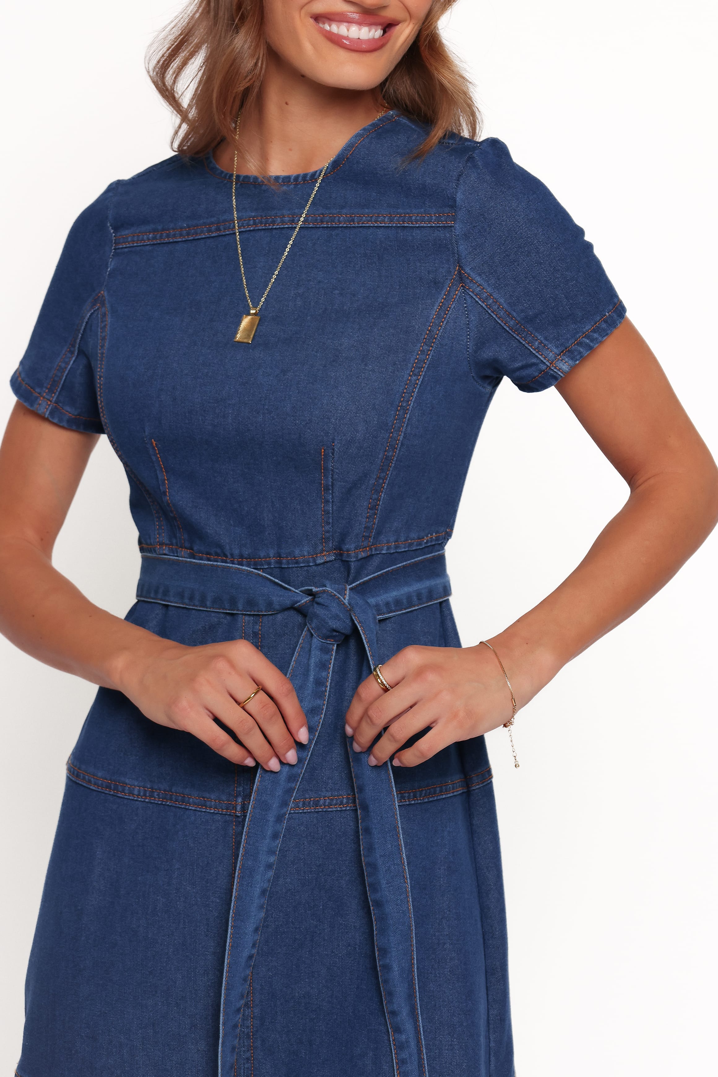 DRESSES Sweeny Midi Dress - Dark Denim