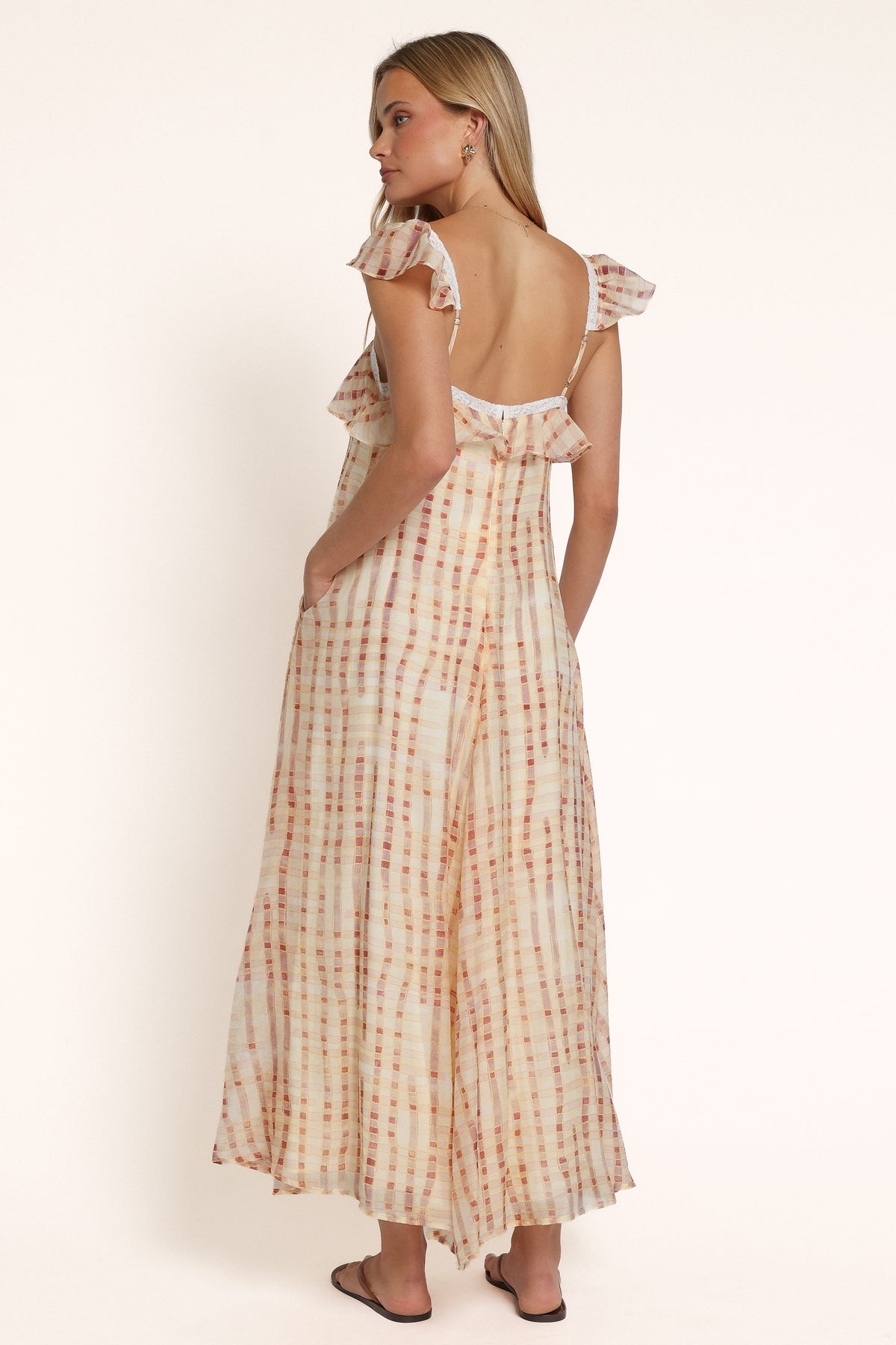 DRESSES Thalina Maxi Dress - Red Lilac Geo