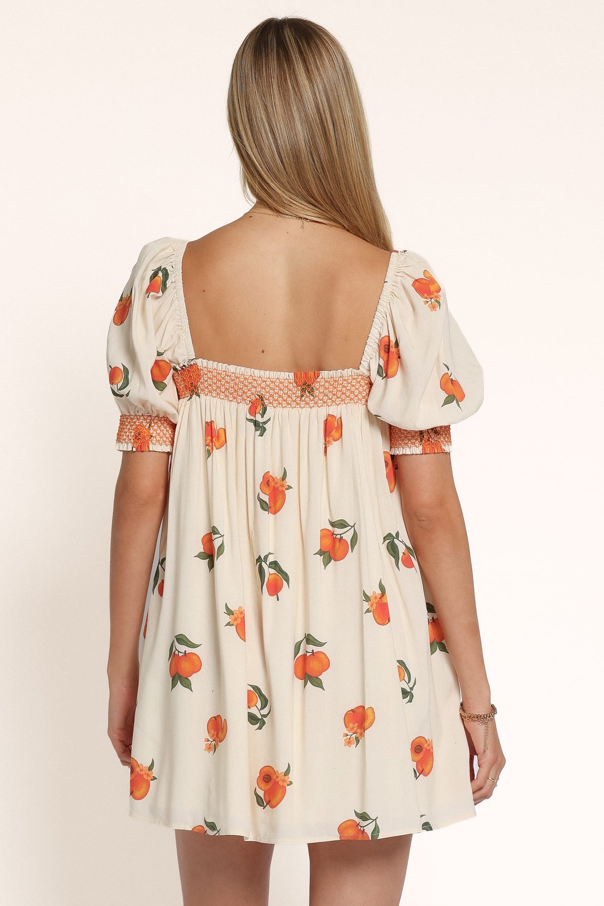 DRESSES Wrenlee Mini Dress - Cream Peach Print