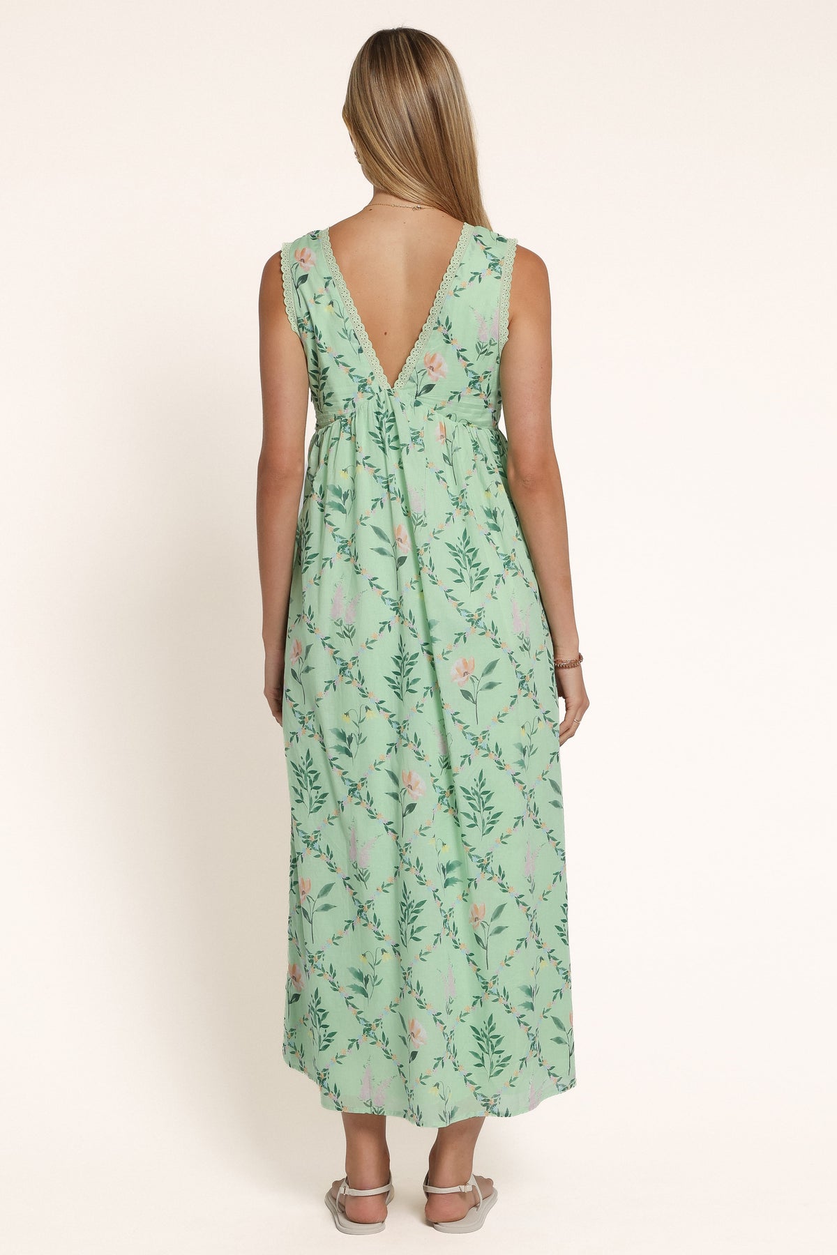 DRESSES Yamina Midi Dress - Green Botanical Floral