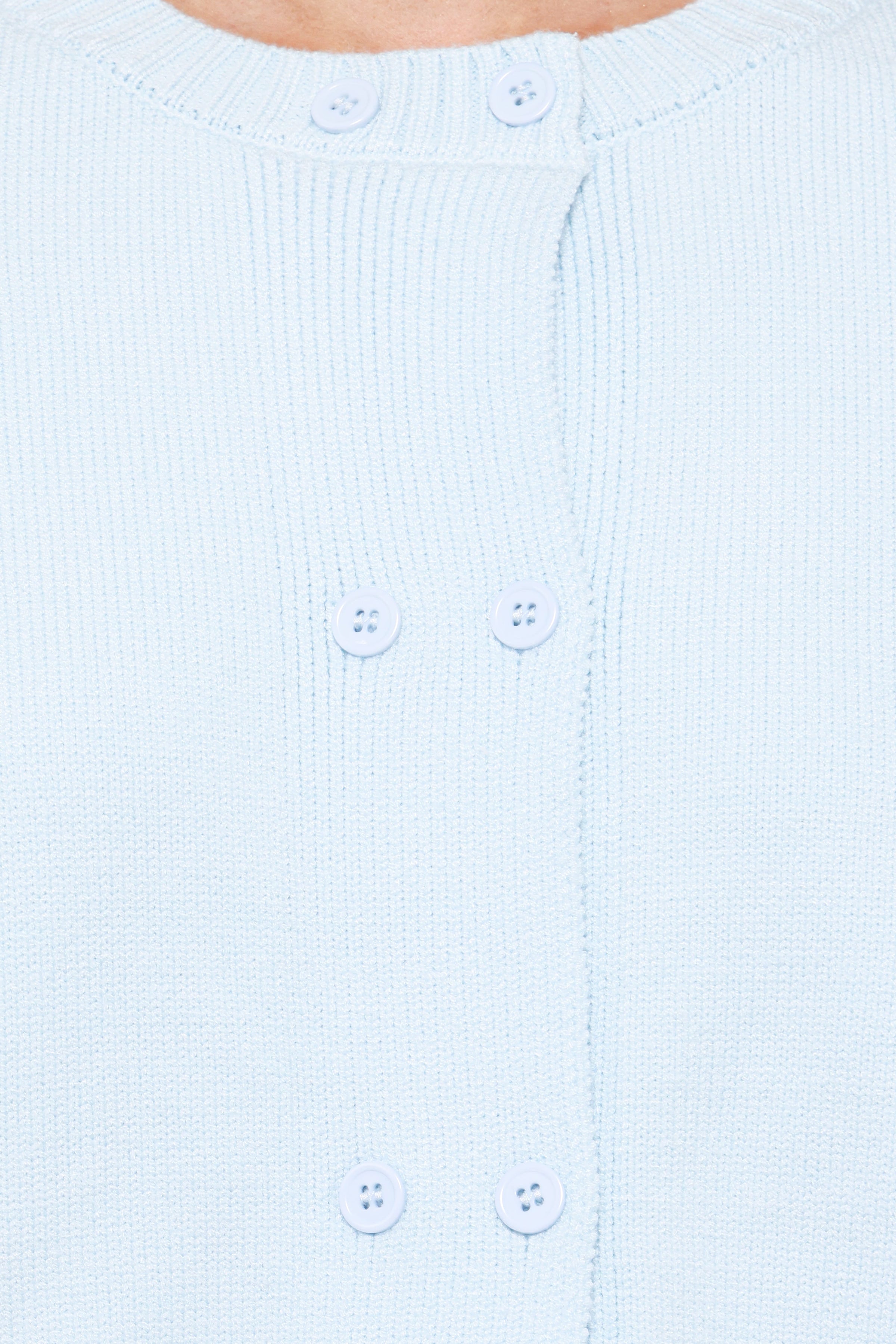 KNITWEAR Marjorie Frill Cardigan - Pale Blue