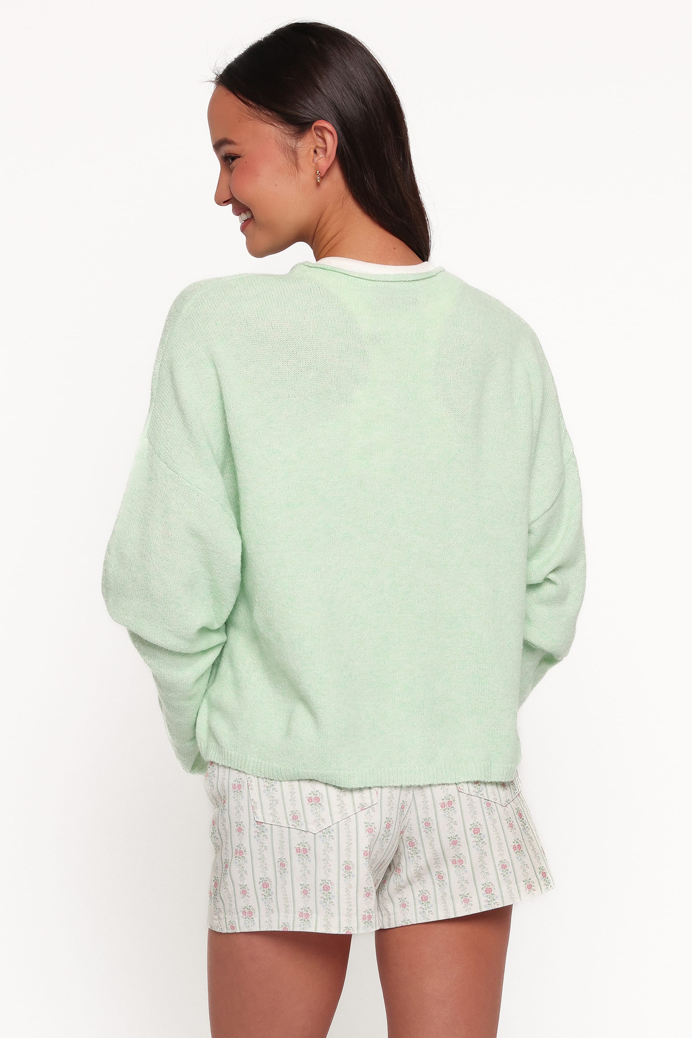 KNITWEAR Marlie Relaxed Cardigan - Mint Green