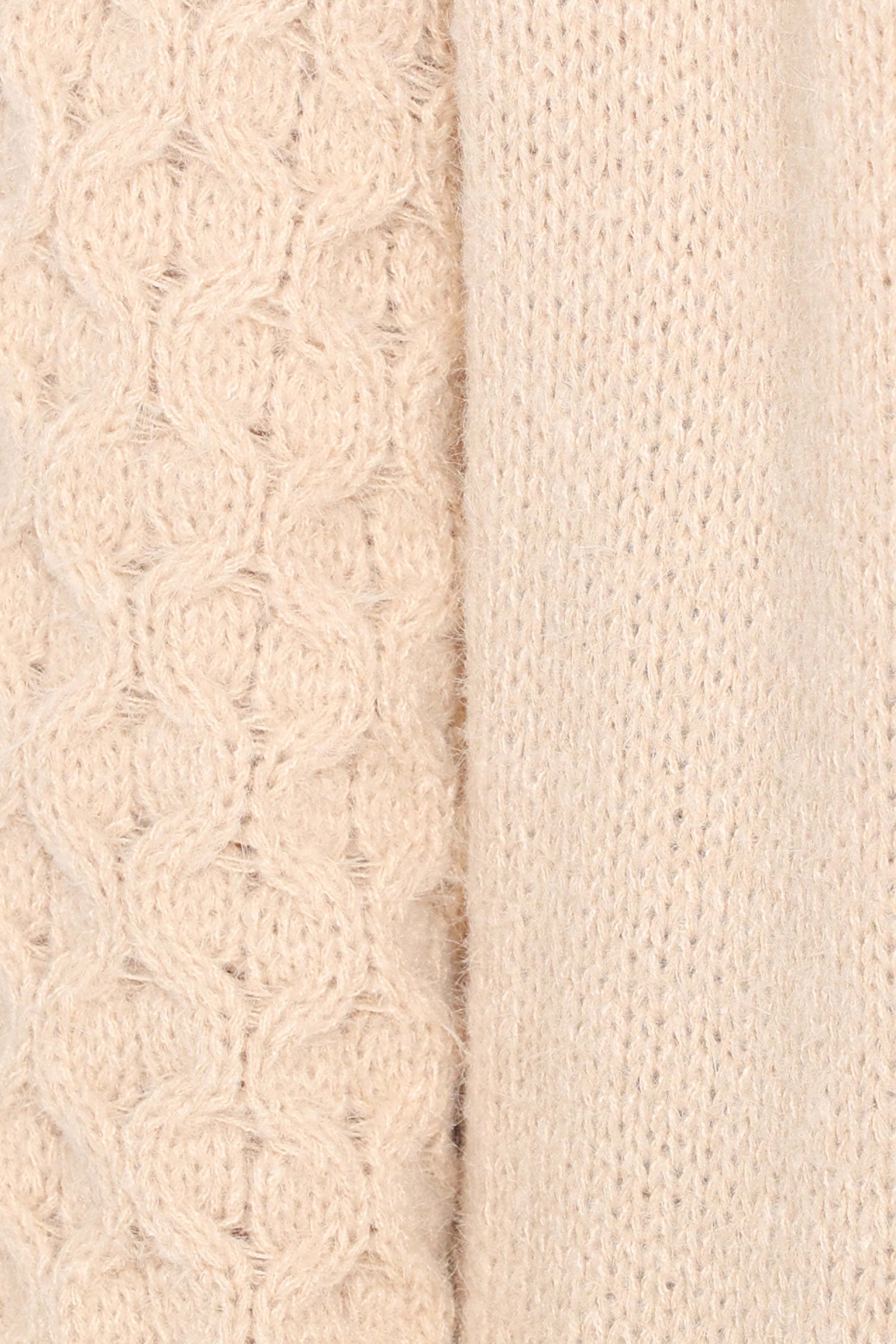 KNITWEAR Tirsa Textured Open Cardigan - Beige