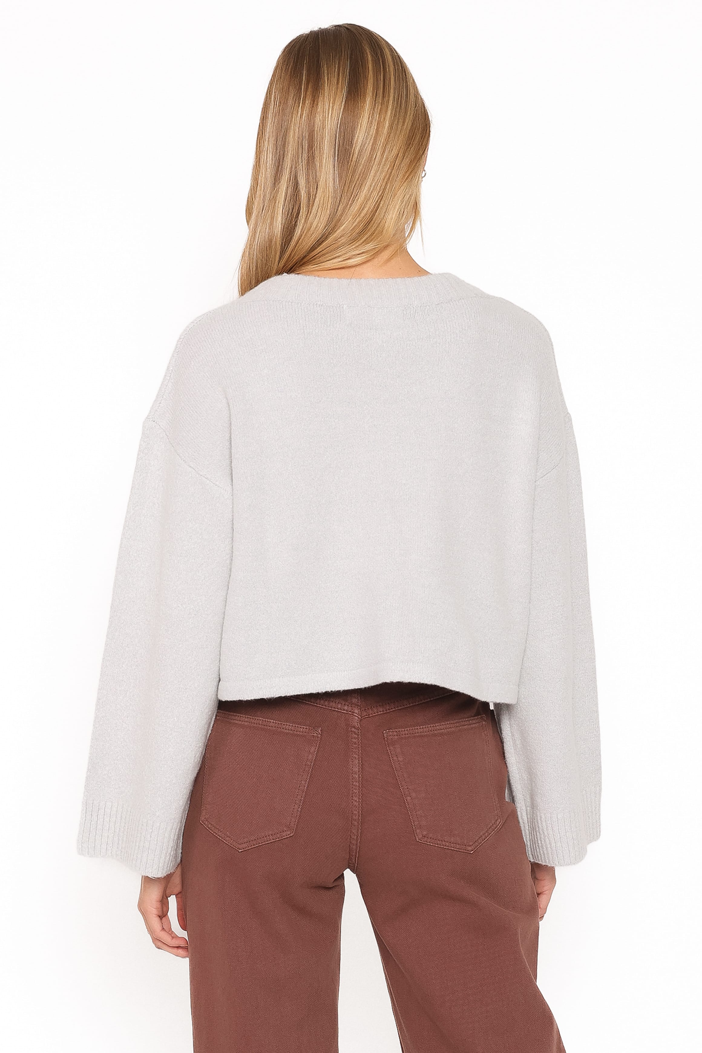 KNITWEAR Tori Wide Sleeve Cardigan - Grey