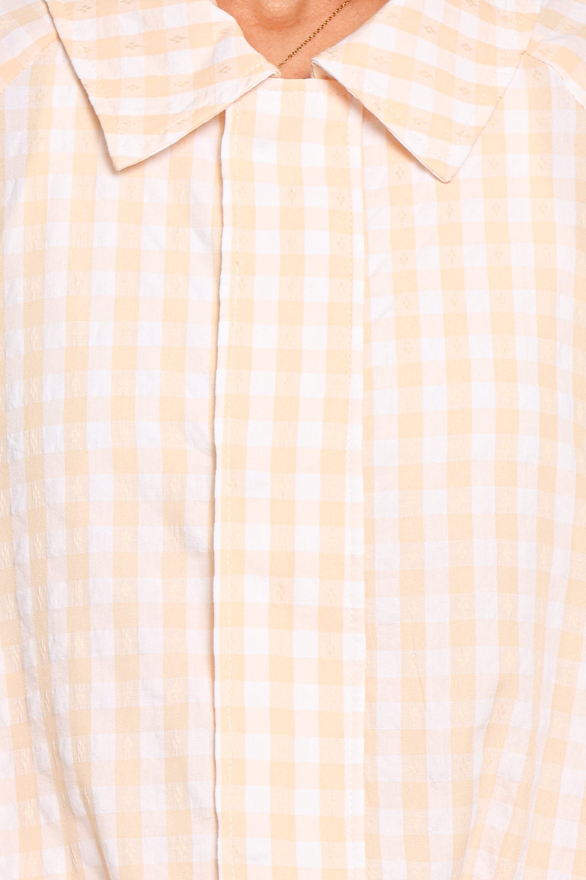 OUTERWEAR Bevin Lightweight Bomber Jacket - Peach Gingham