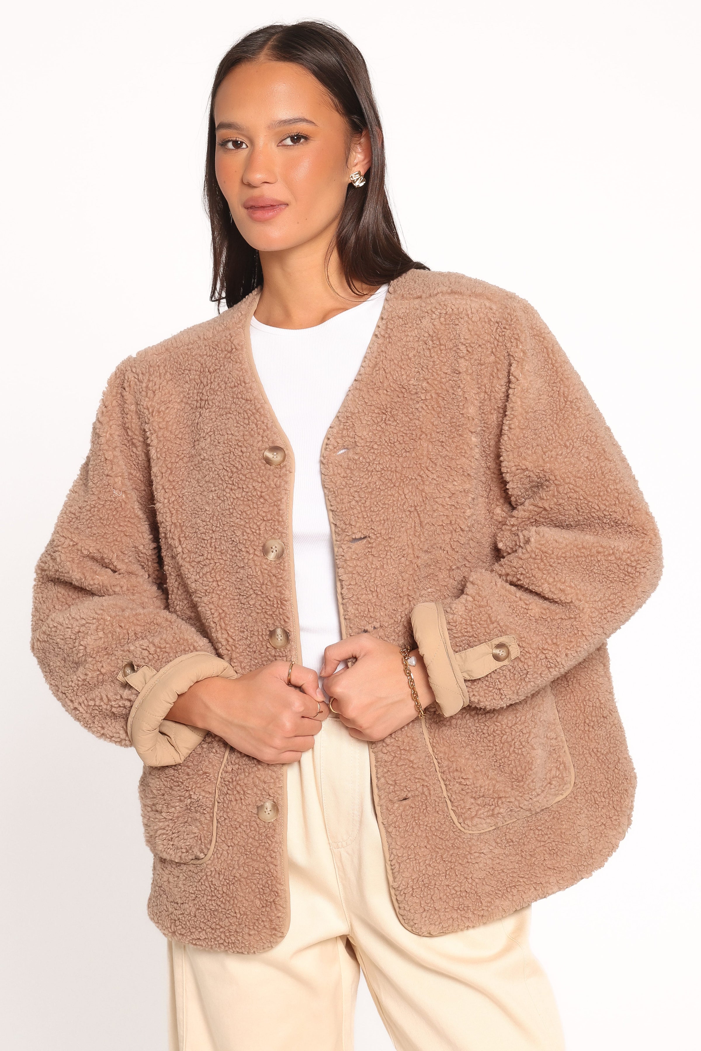 OUTERWEAR Denver Reversible Puffer Jacket - Camel