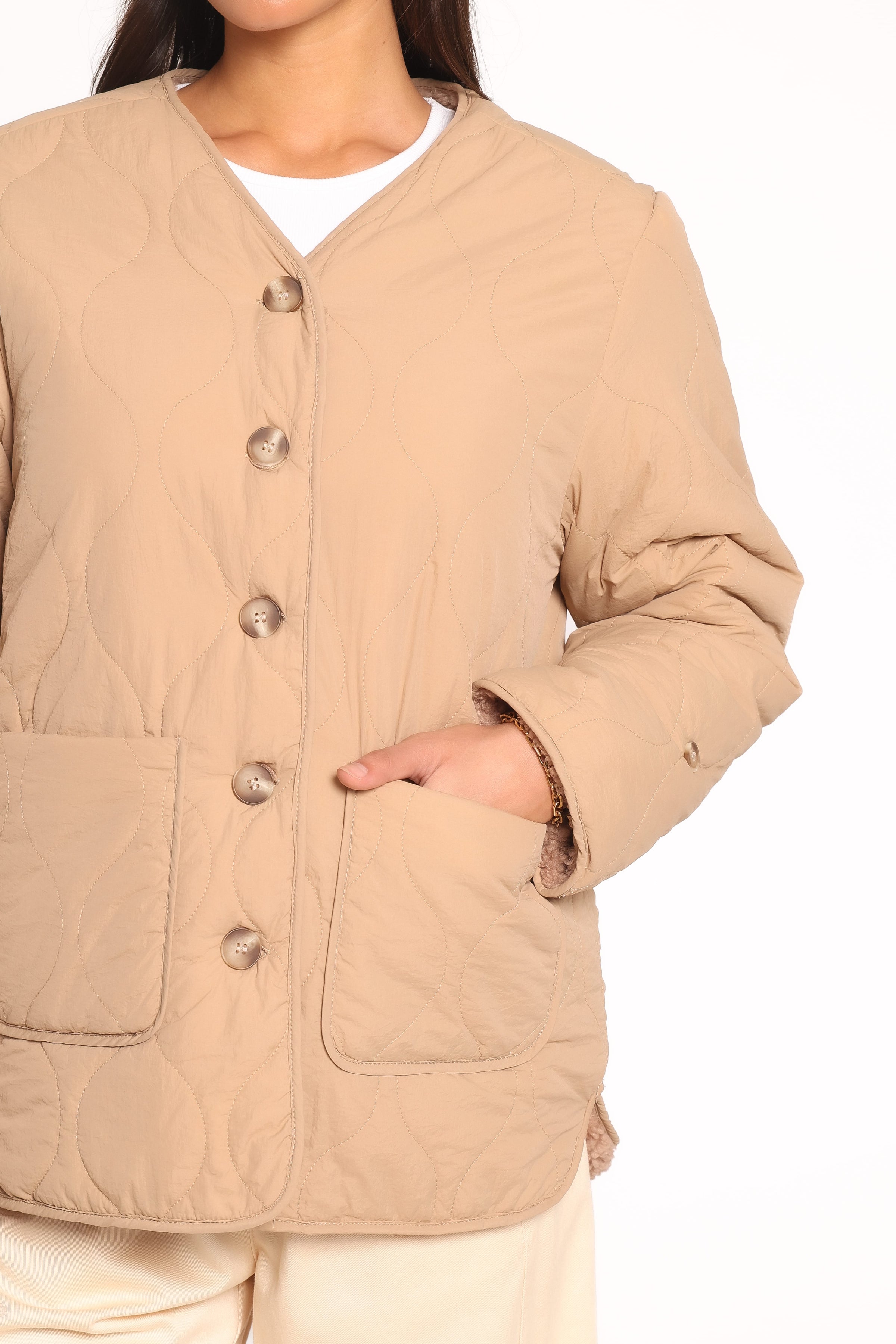 OUTERWEAR Denver Reversible Puffer Jacket - Camel