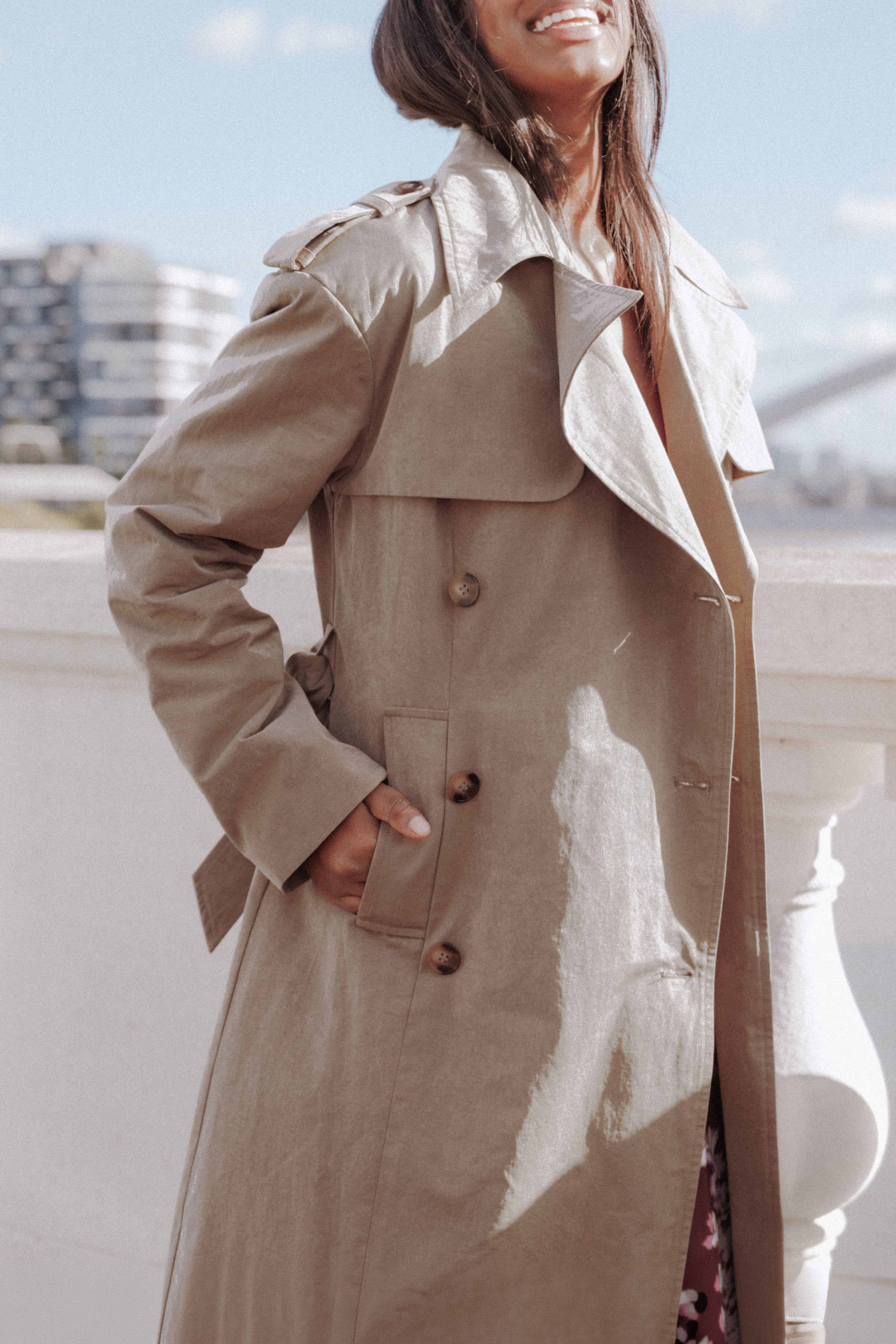 OUTERWEAR Hilda Structured Trench - Khaki