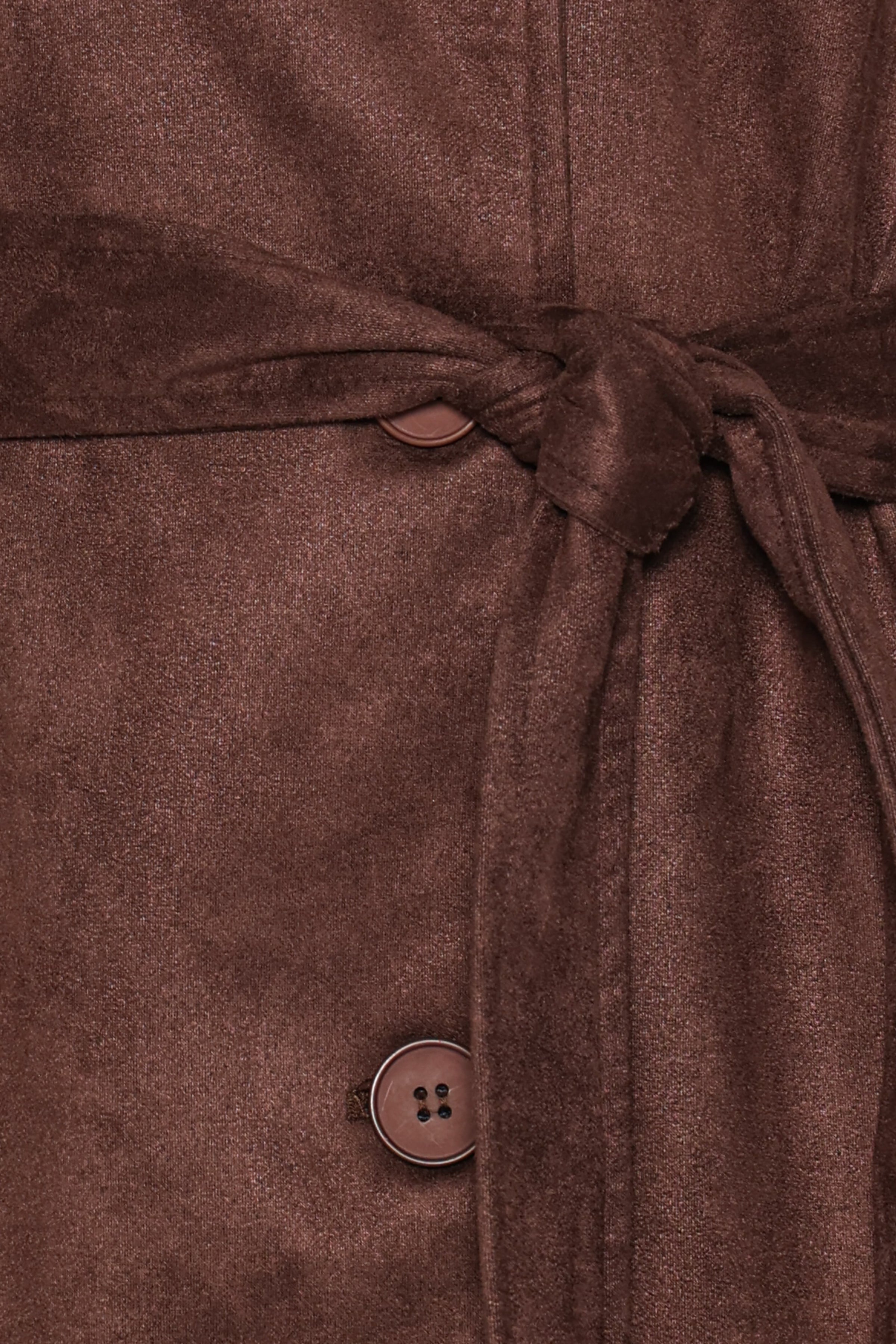 OUTERWEAR Kahlia Funnel Neck Jacket - Espresso Suede
