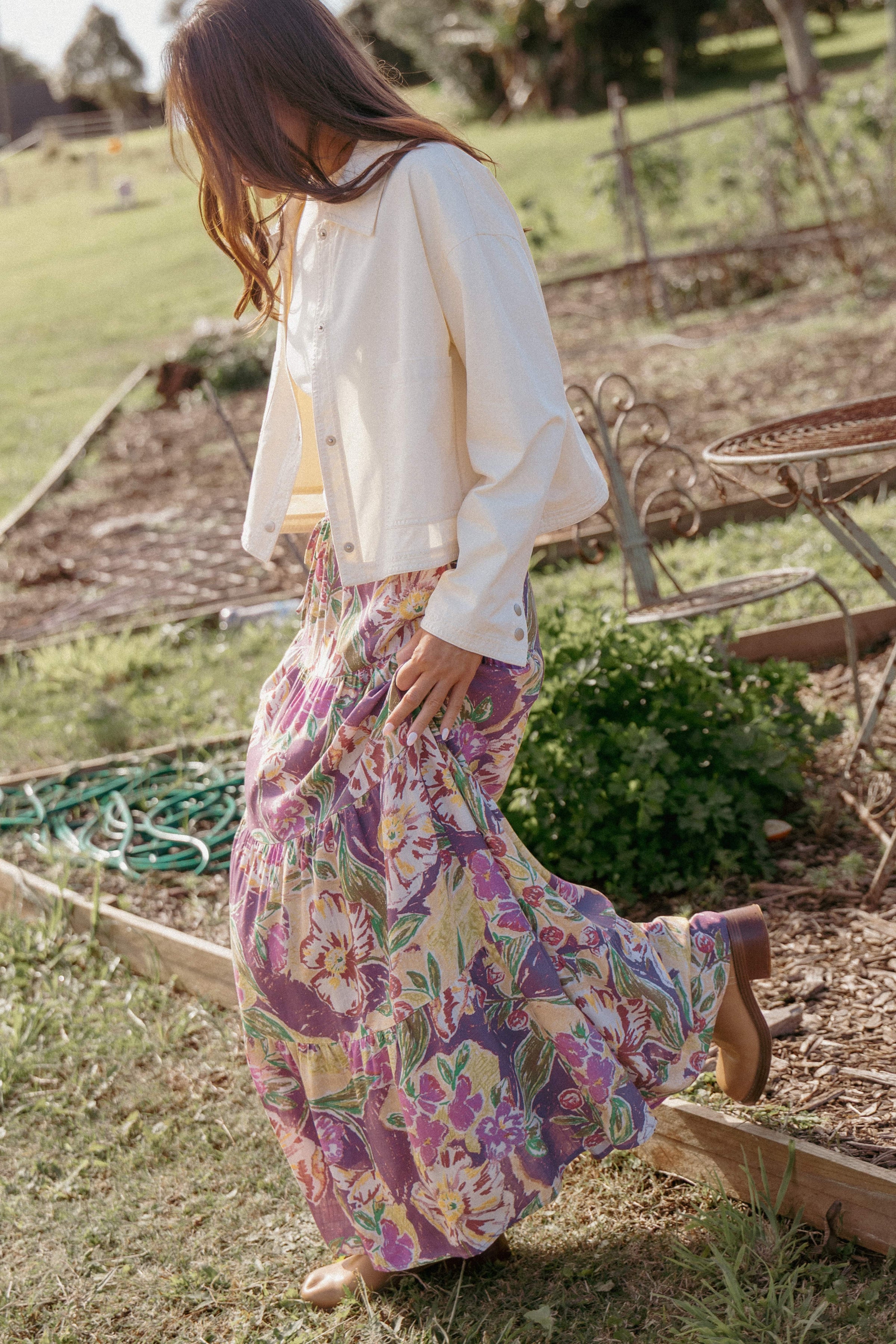 OUTERWEAR Poppi Boxy Crop Jacket - Ivory