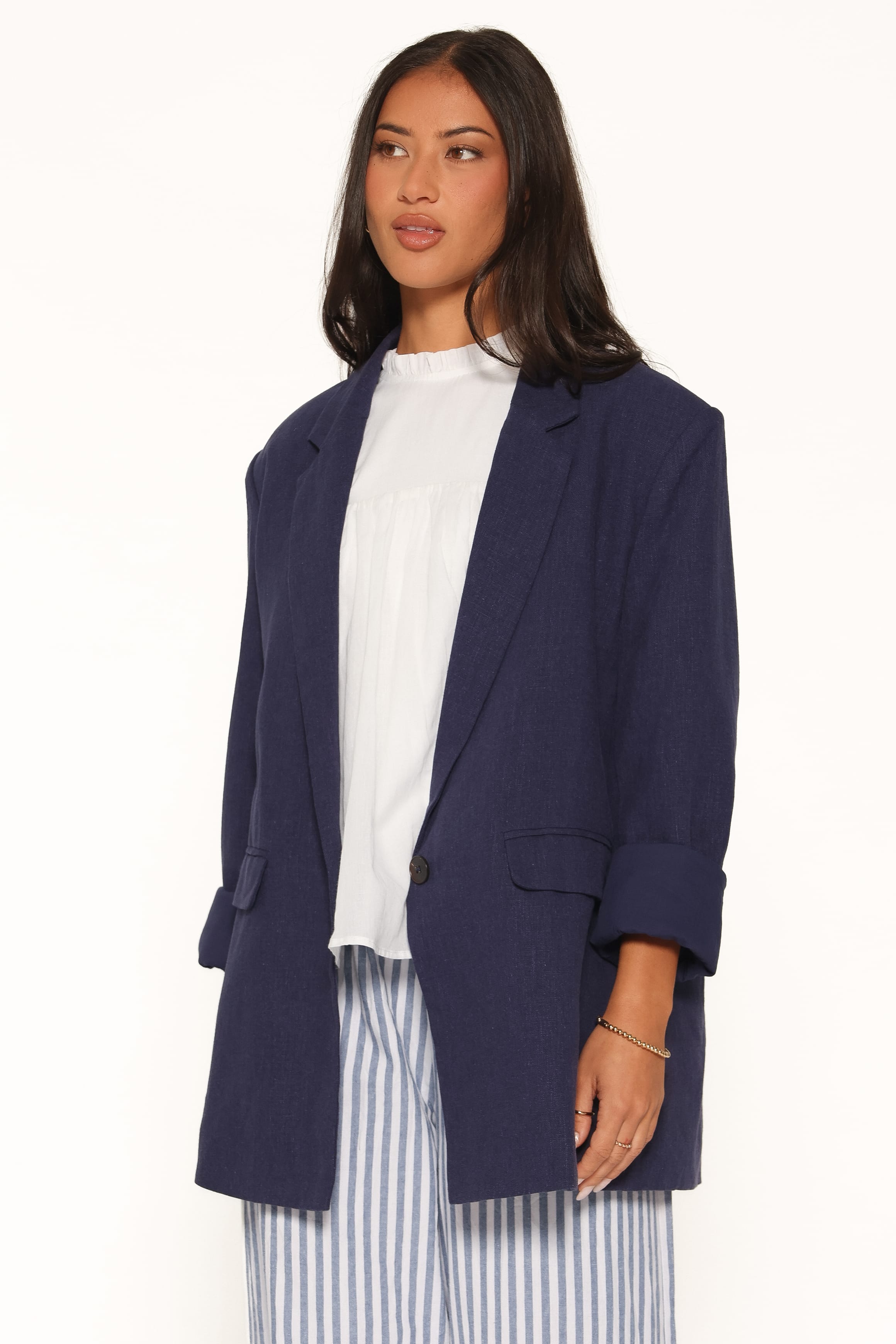 OUTERWEAR Rhodes Oversized Blazer - Navy Blue