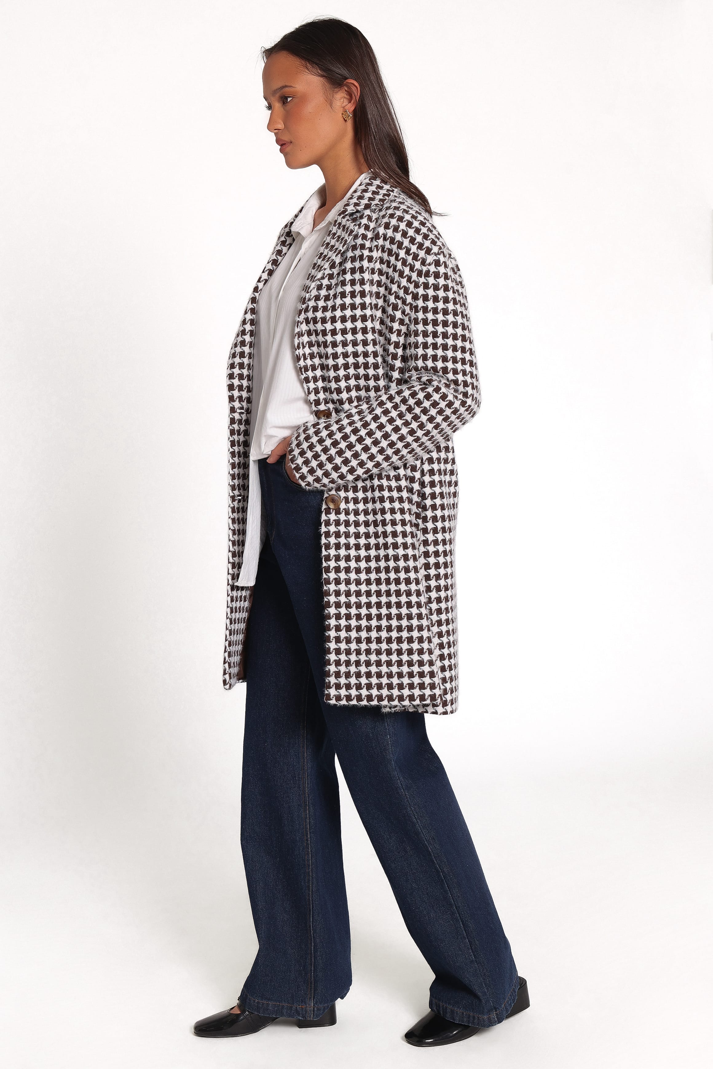 OUTERWEAR Rylie Car Coat - Brown Plaid