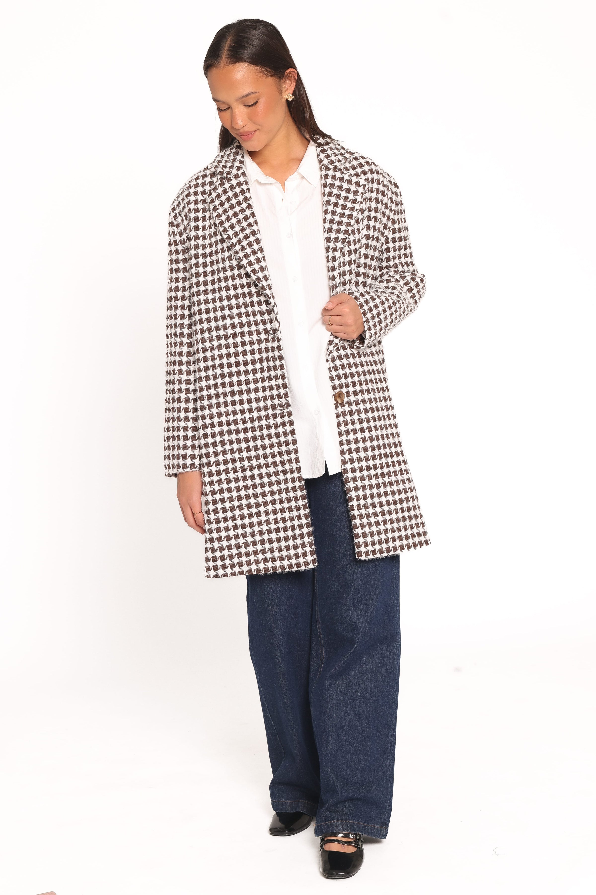OUTERWEAR Rylie Car Coat - Brown Plaid