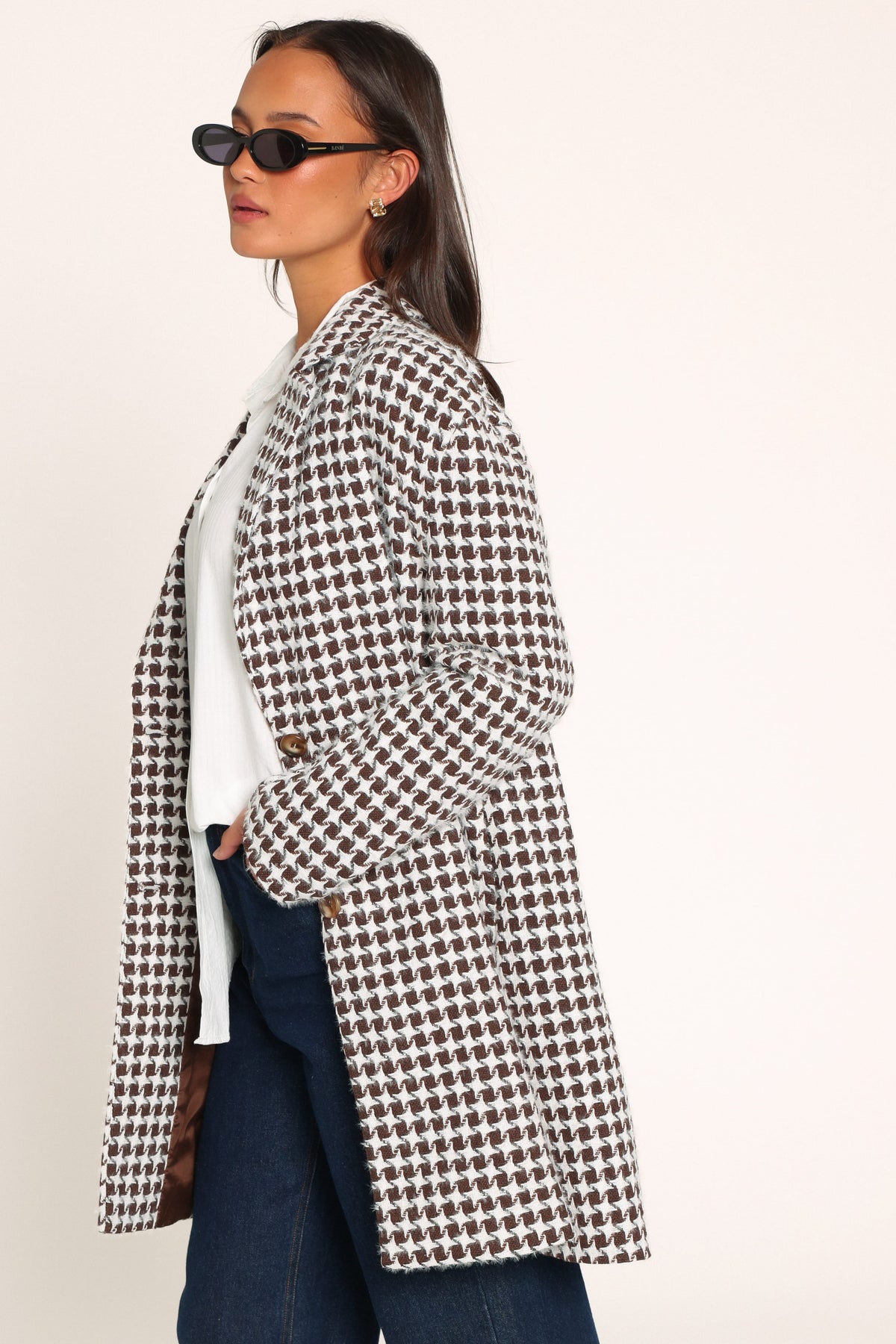 OUTERWEAR Rylie Car Coat - Brown Plaid