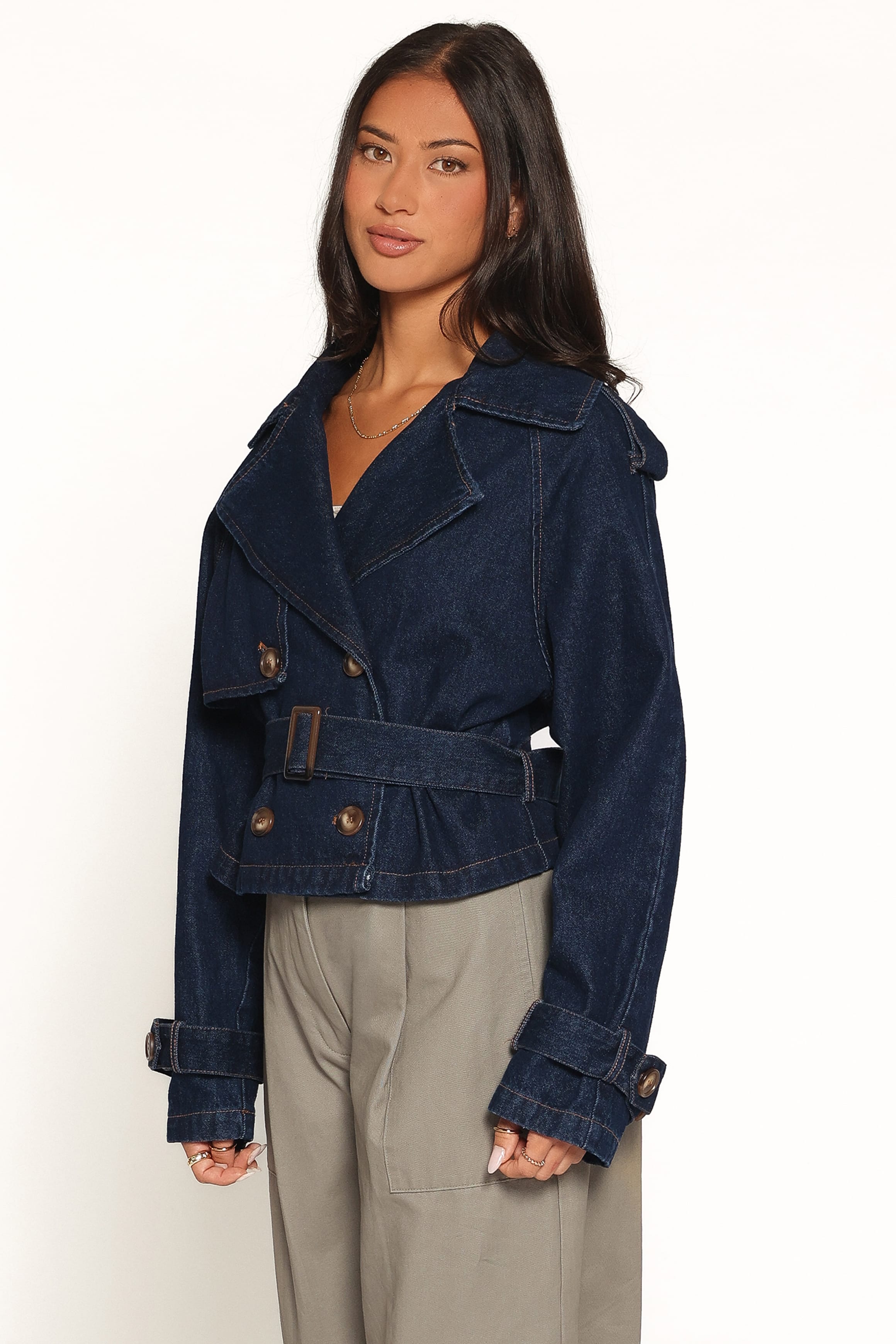OUTERWEAR Westwood Waist Tie Denim Jacket - Indigo Wash