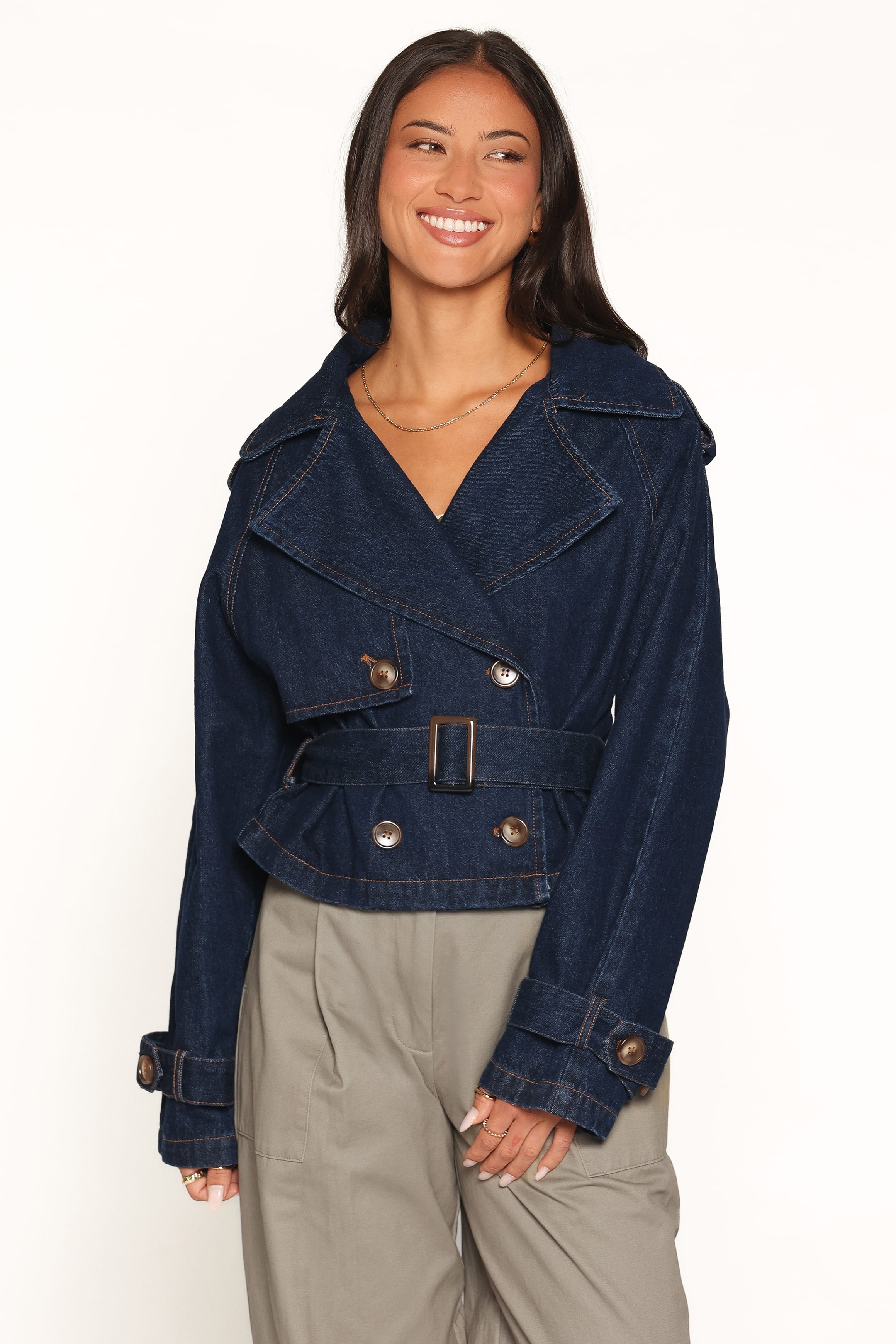 OUTERWEAR Westwood Waist Tie Denim Jacket - Indigo Wash